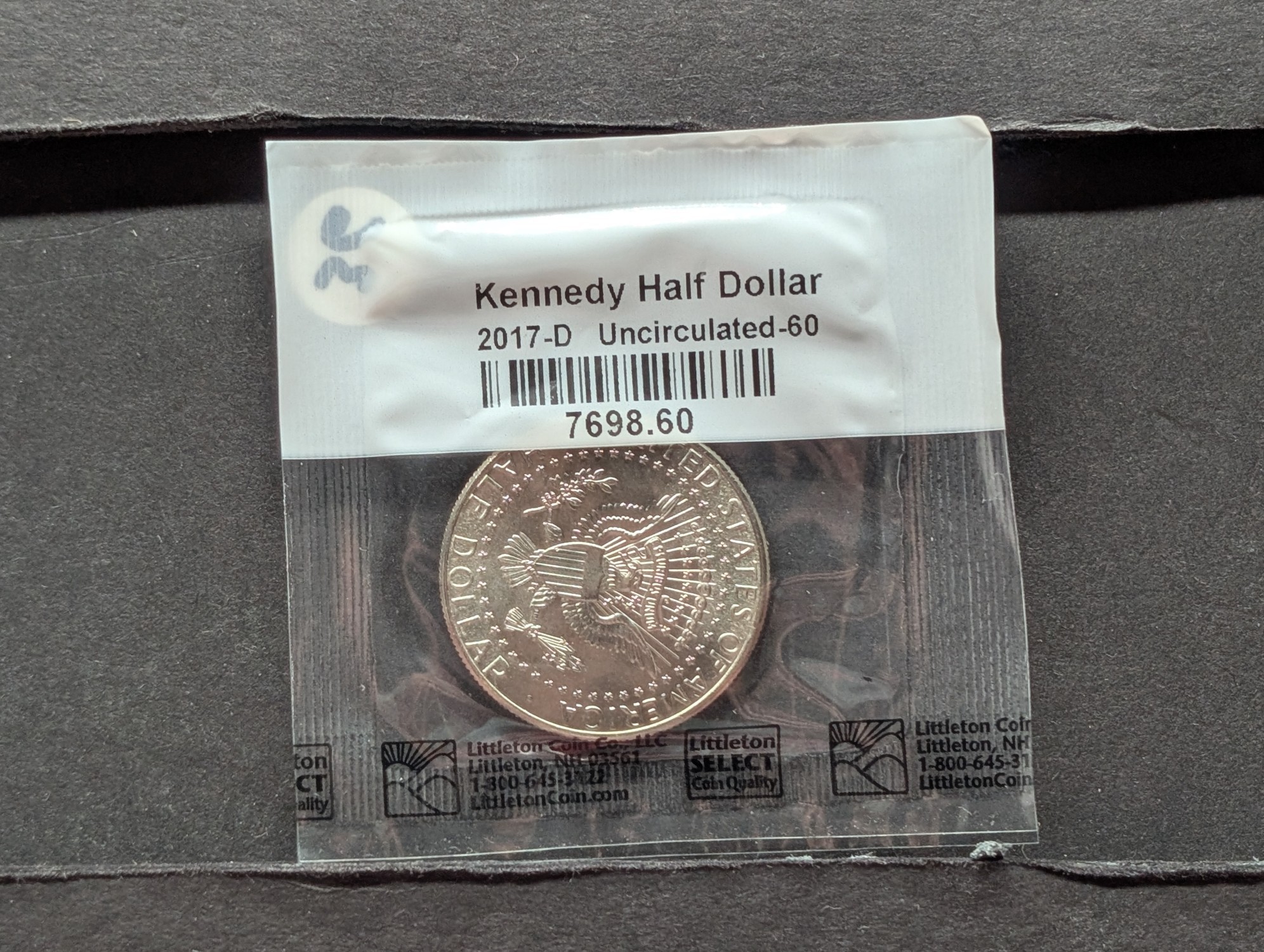 2017-D Kennedy Half Dollar, Uncirculated-60 in Littleton Package