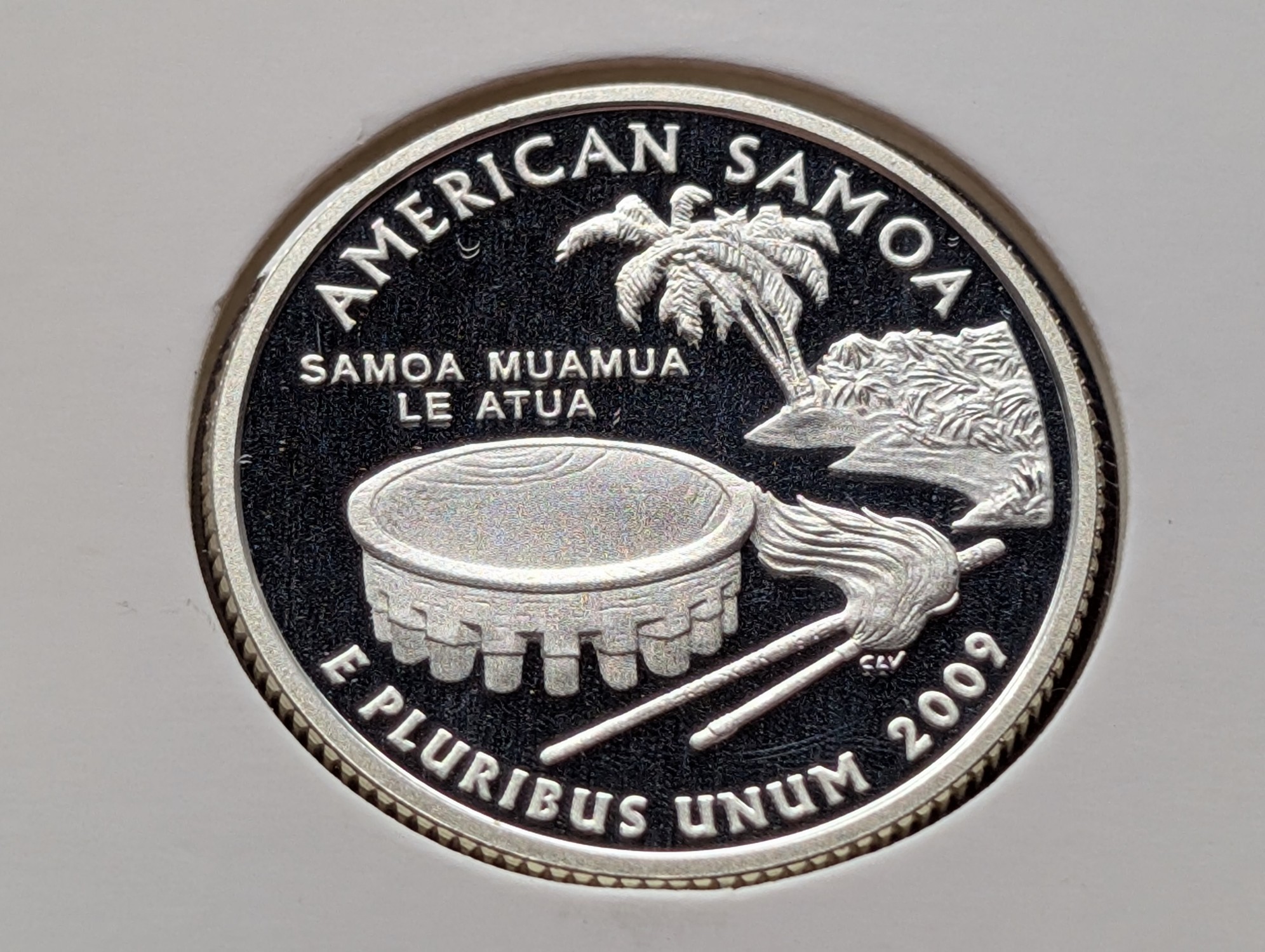 2009-S 90% Silver Territorial Proof Quarter, American Samoa (AS)
