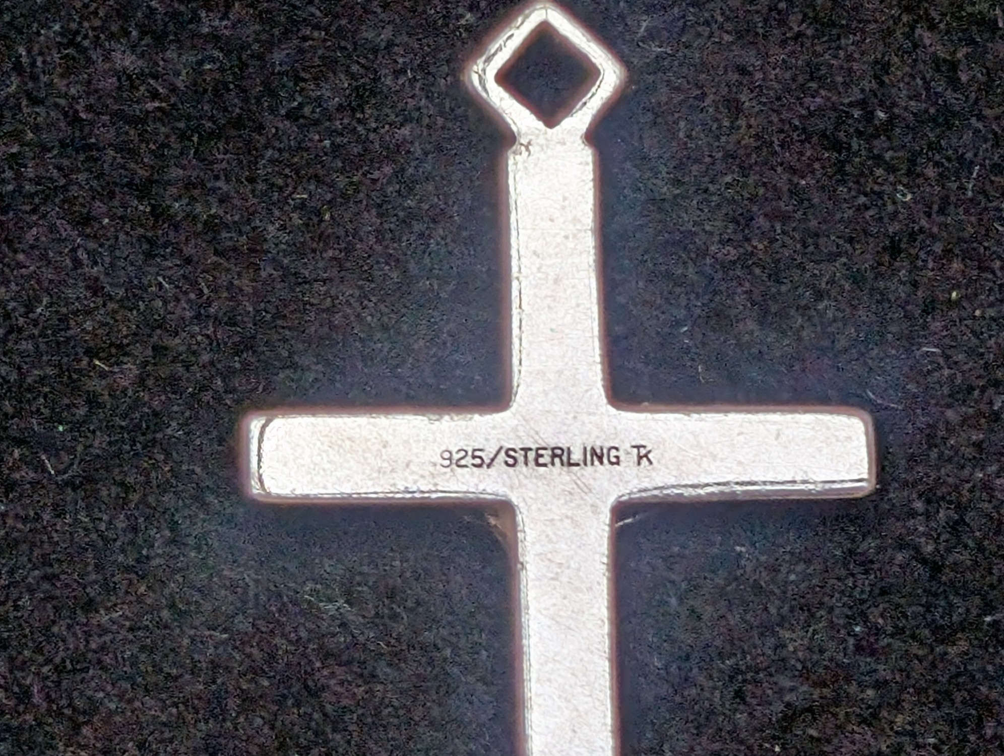 Sterling Crucifix Pendant, 1.3 Grams .925 Silver