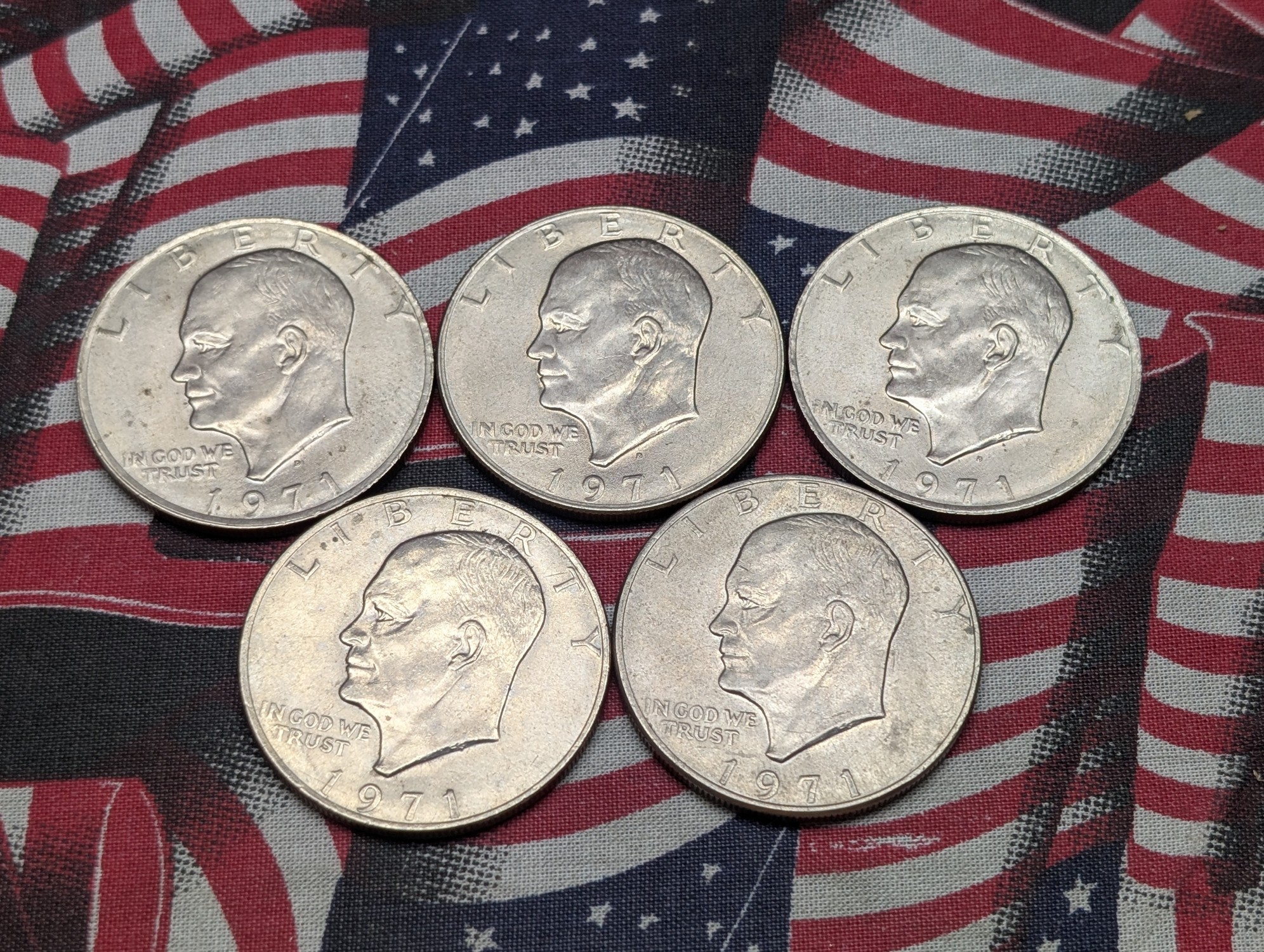(2) 1971 & (3) 1971-D Eisenhower Dollars