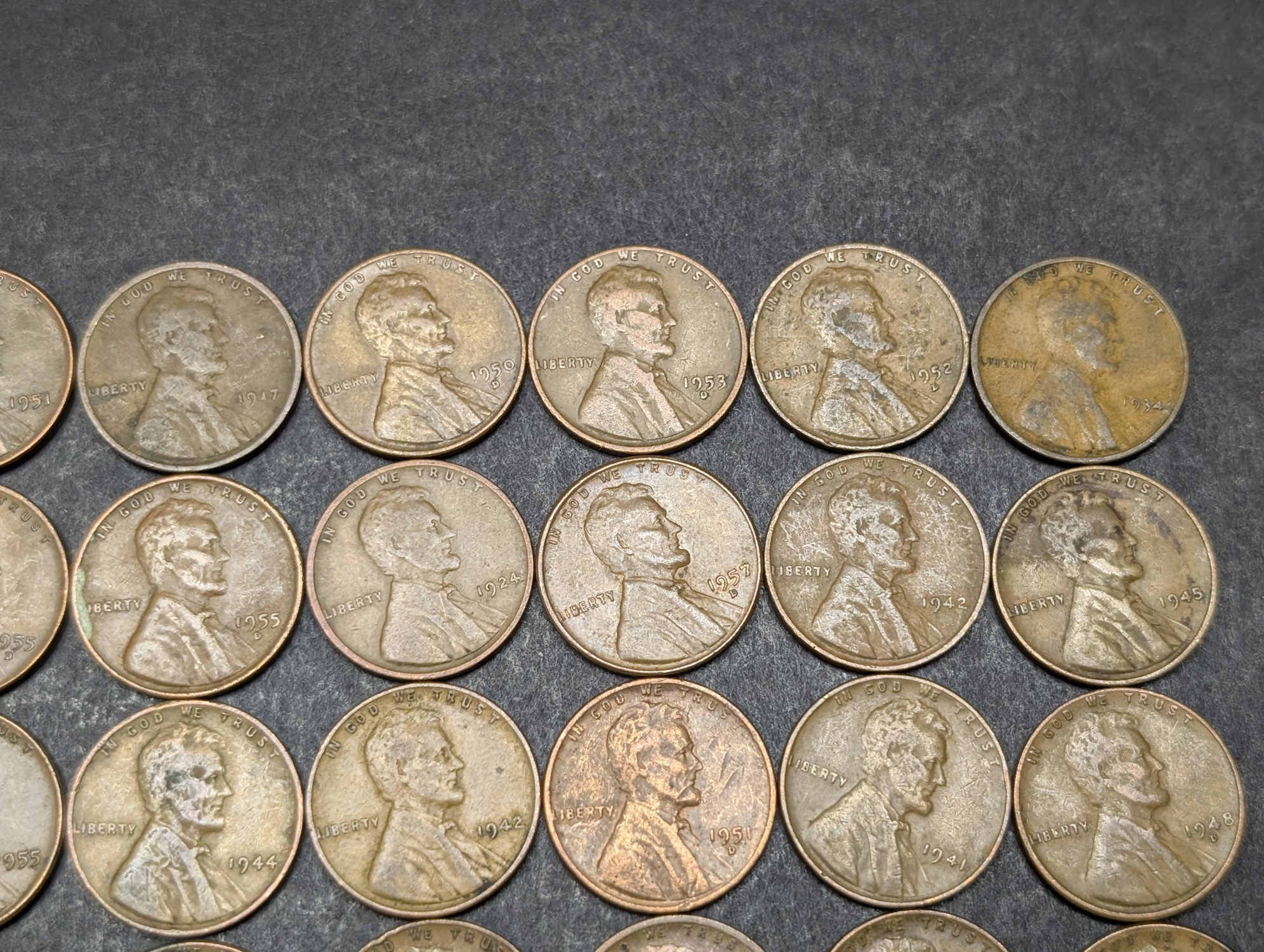 Roll of (50) Mixed Date Lincoln Wheat Cents
