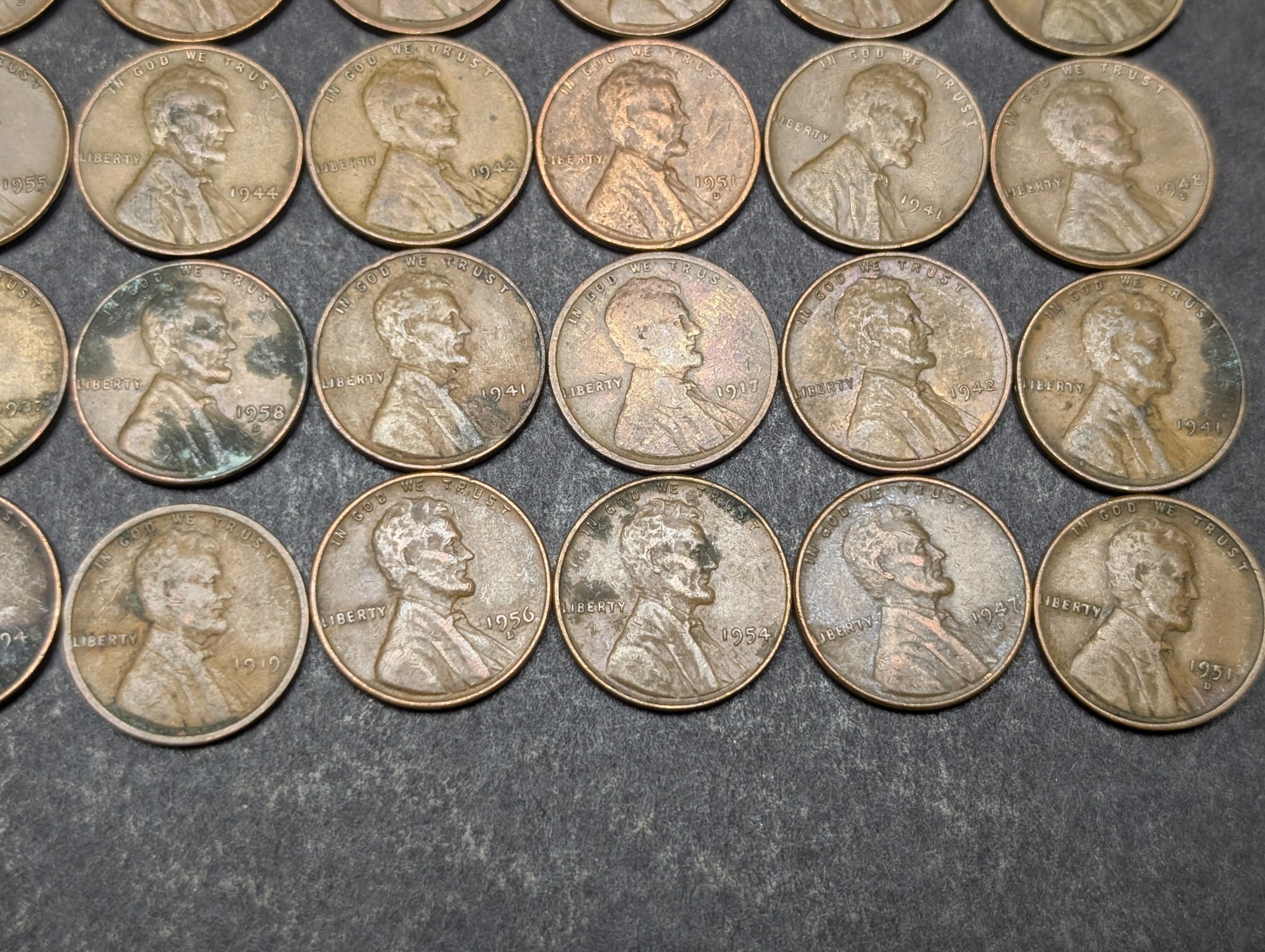 Roll of (50) Mixed Date Lincoln Wheat Cents