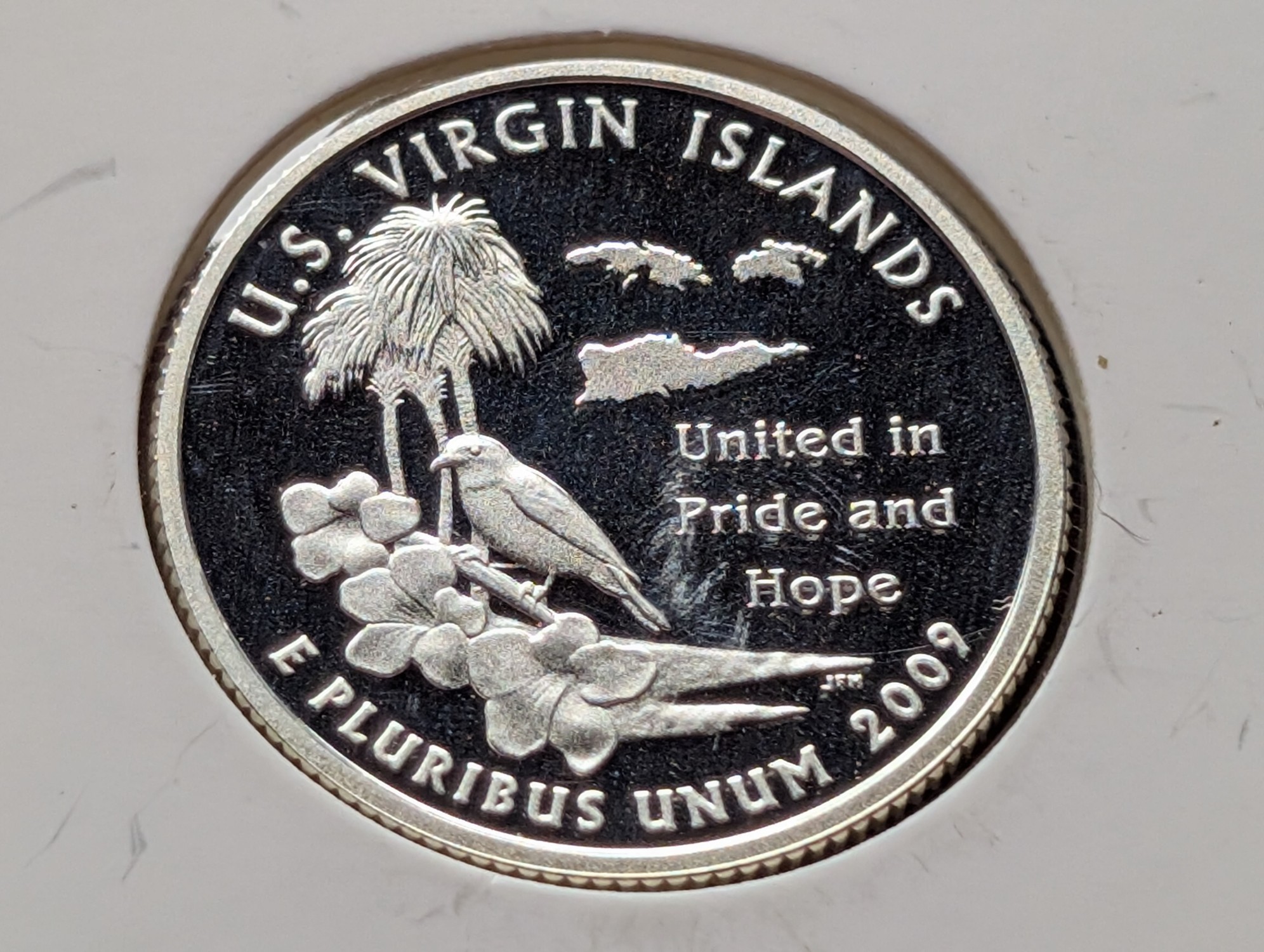 2009-S 90% Silver Territorial Proof Quarter, US Virgin Islands (VI)