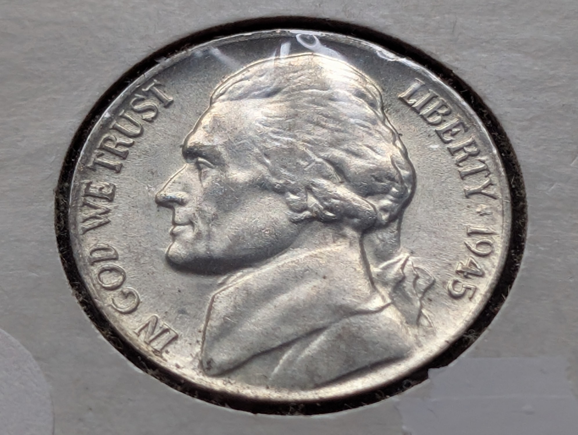 1945-P Jefferson 35% Silver Wartime Nickel