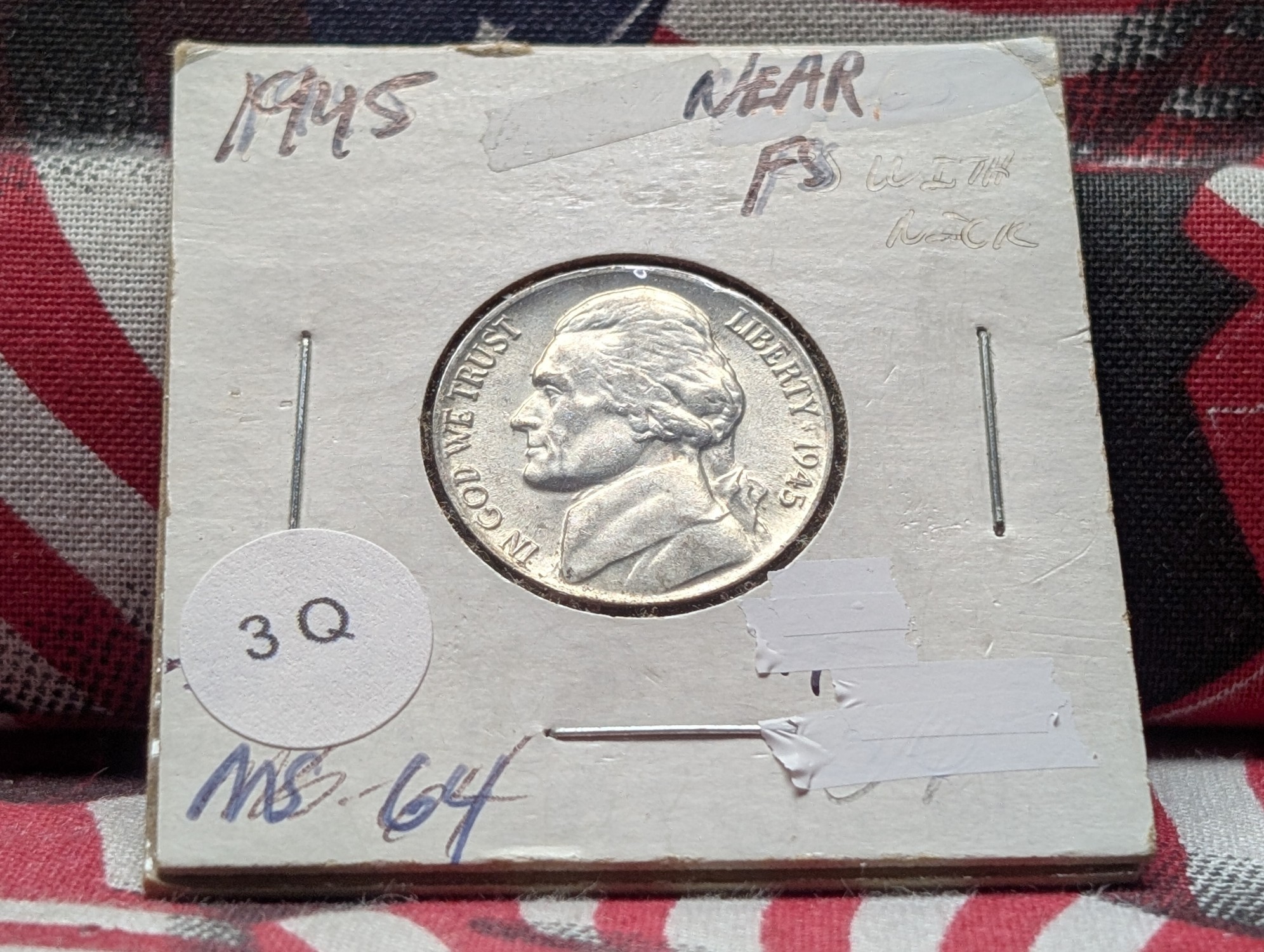 1945-P Jefferson 35% Silver Wartime Nickel