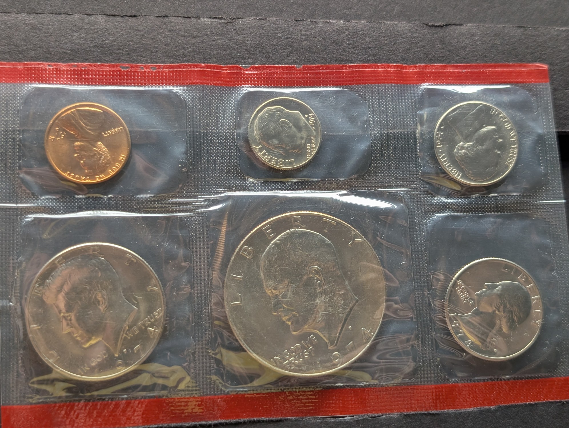 1974 P&D Unc. U.S. Mint Coin Set in OGP - Includes "S" Mint Mark Cent