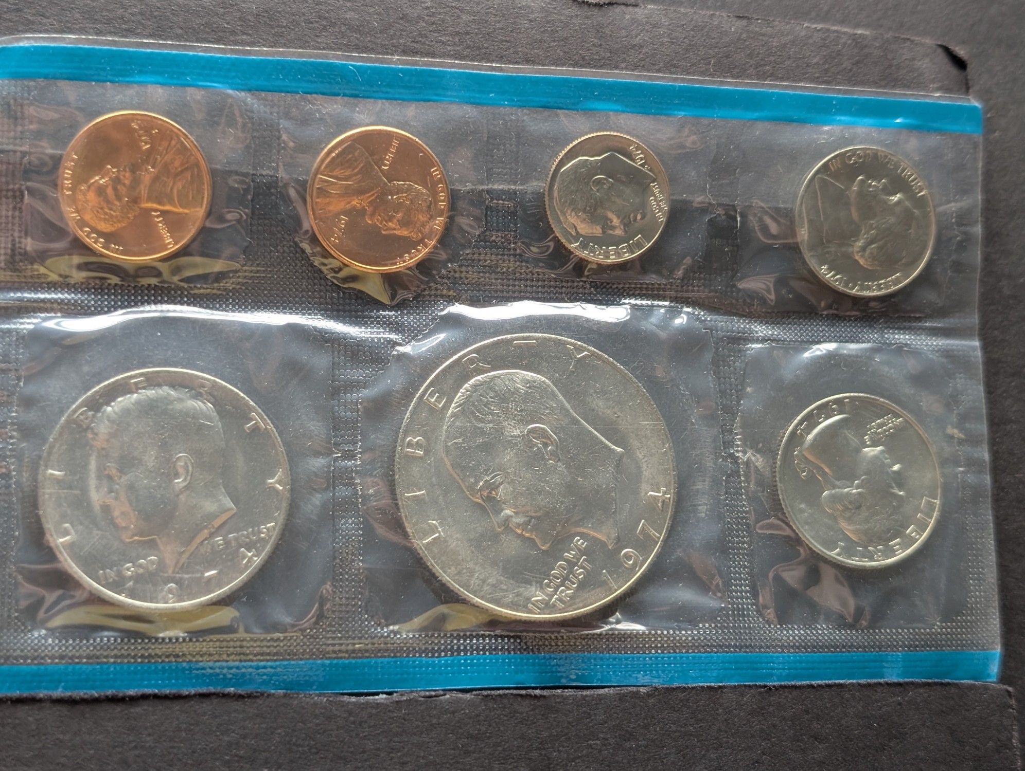 1974 P&D Unc. U.S. Mint Coin Set in OGP - Includes "S" Mint Mark Cent