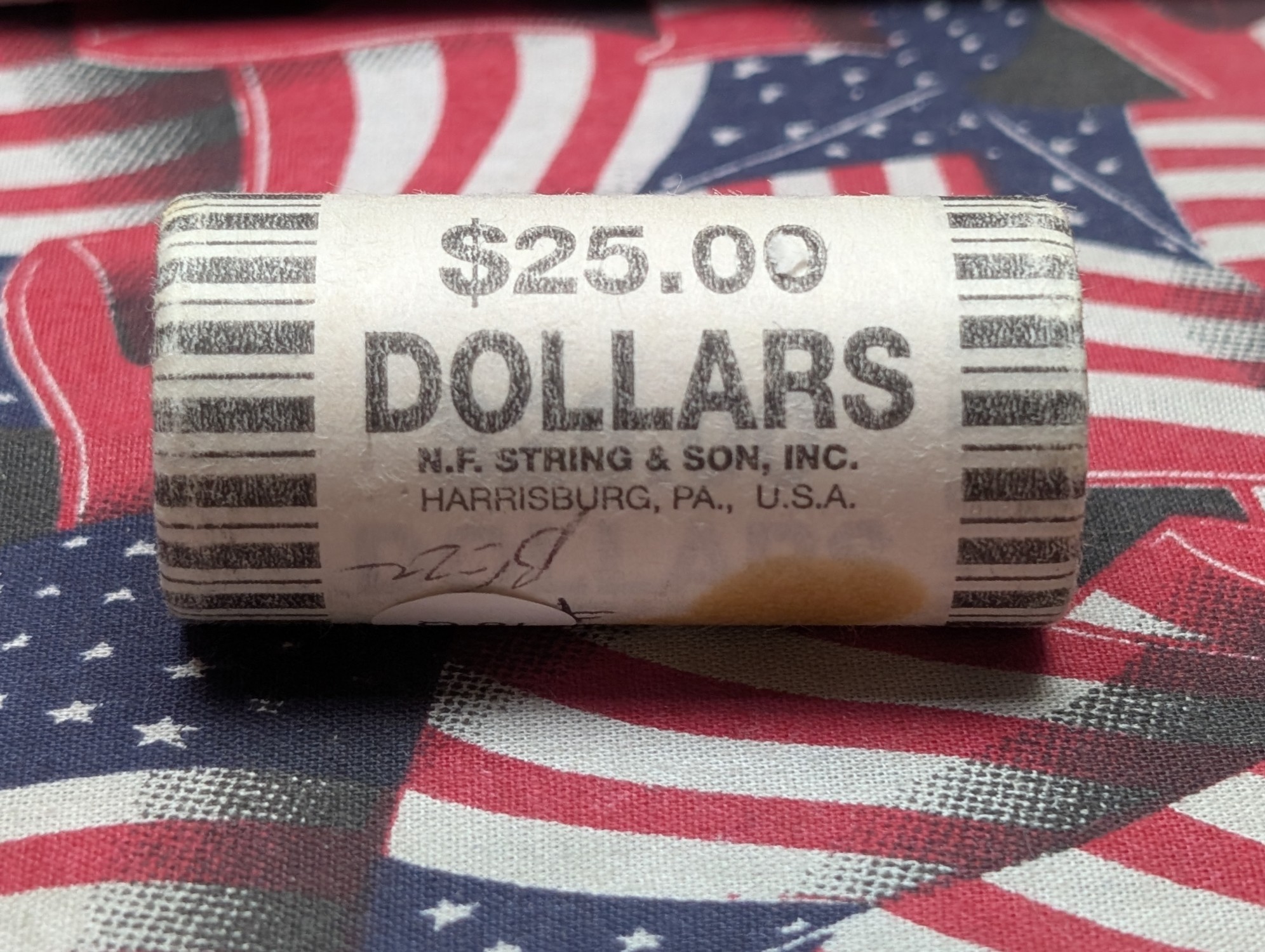 $25 Bank Roll of 2000 Sacagawea Dollars
