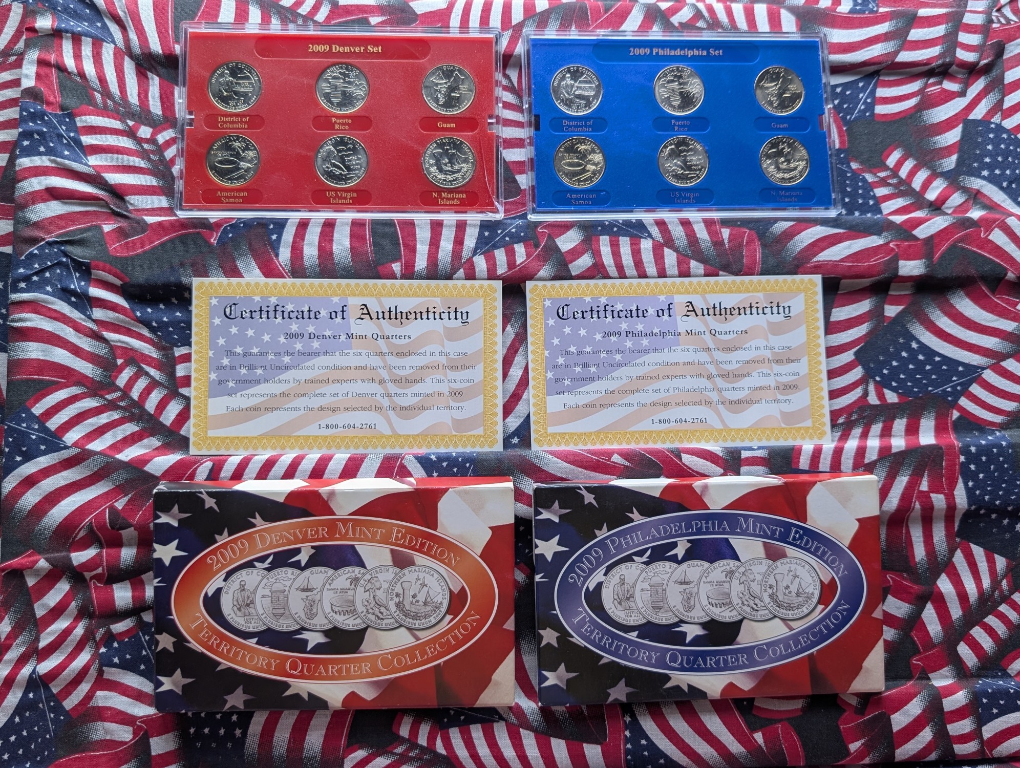 2009-P&D Mint Edition Territorial Quarters Collection in Original Packaging W/ COA