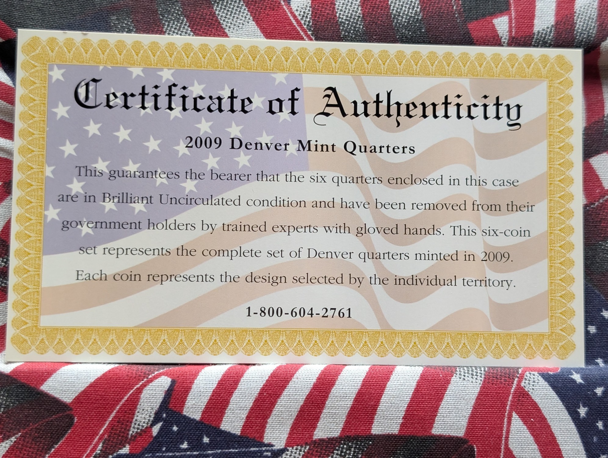 2009-P&D Mint Edition Territorial Quarters Collection in Original Packaging W/ COA