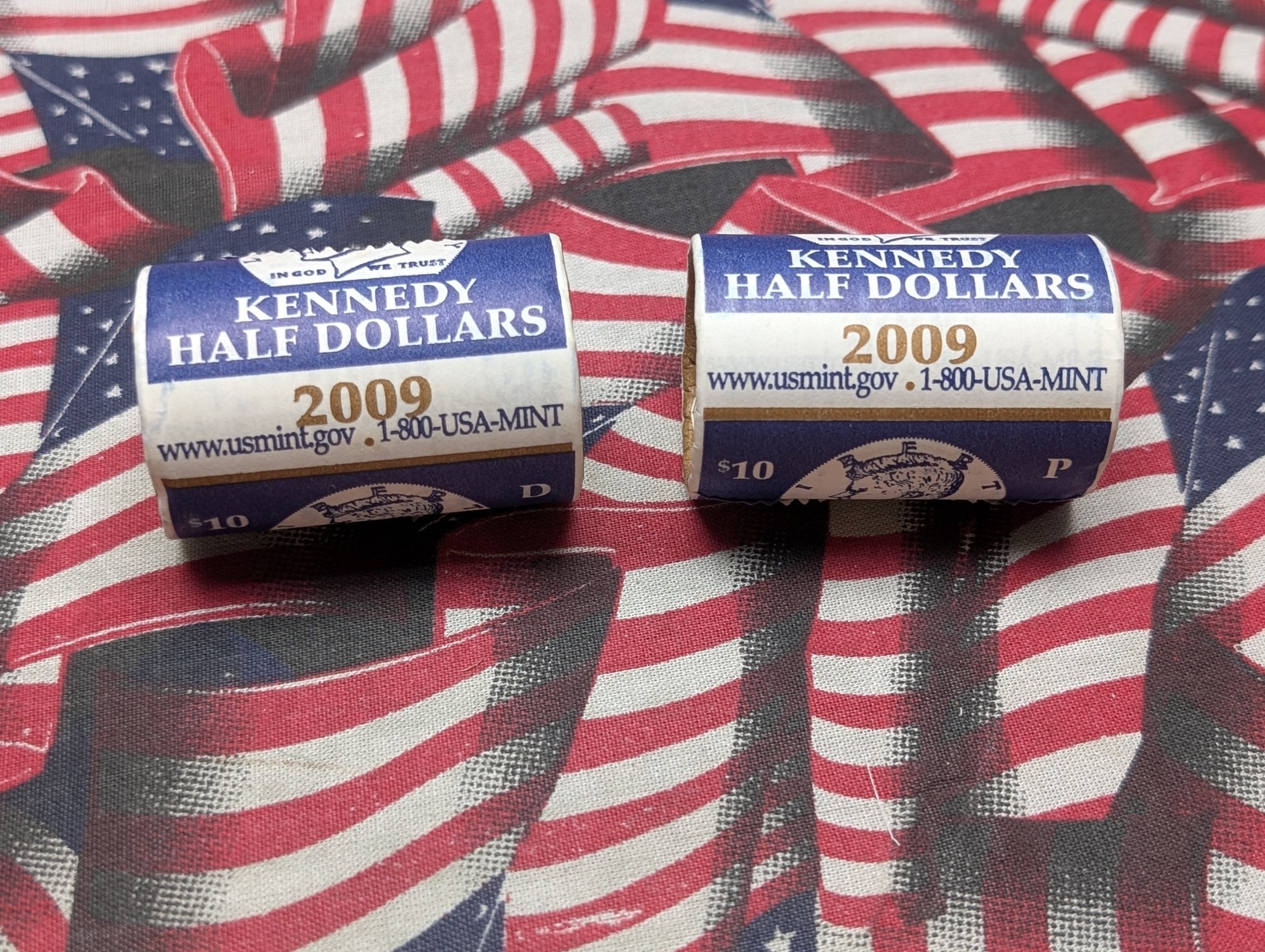 2009-P&D Kennedy Half Dollar Rolls, 40 Coins