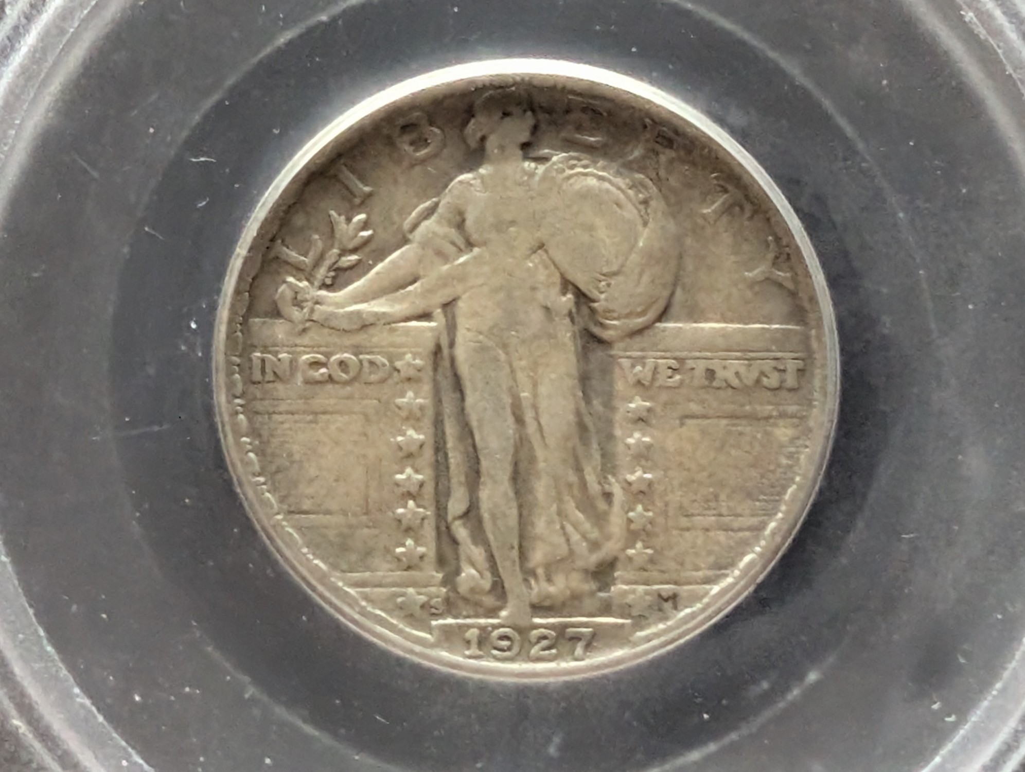 1927-S Standing Liberty 90% Silver Quarter SEGS VF-20