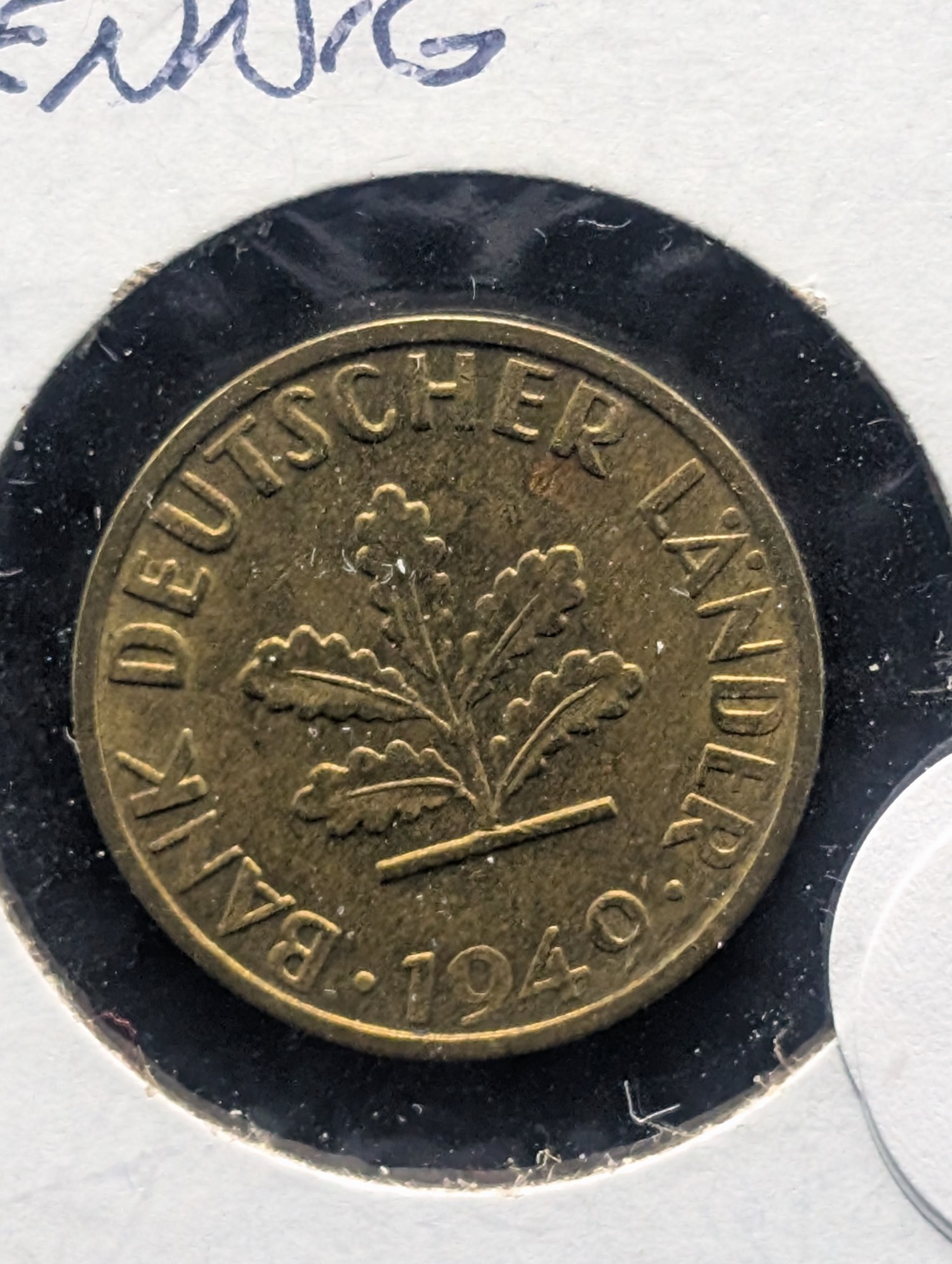 1949-F (Stuttgart Mint) 5 Pfennig - Scarce
