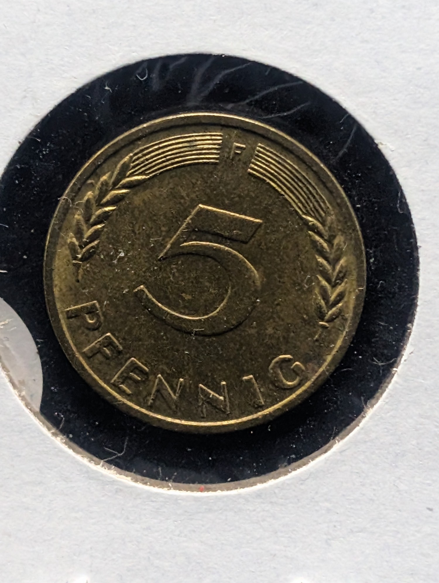 1949-F (Stuttgart Mint) 5 Pfennig - Scarce