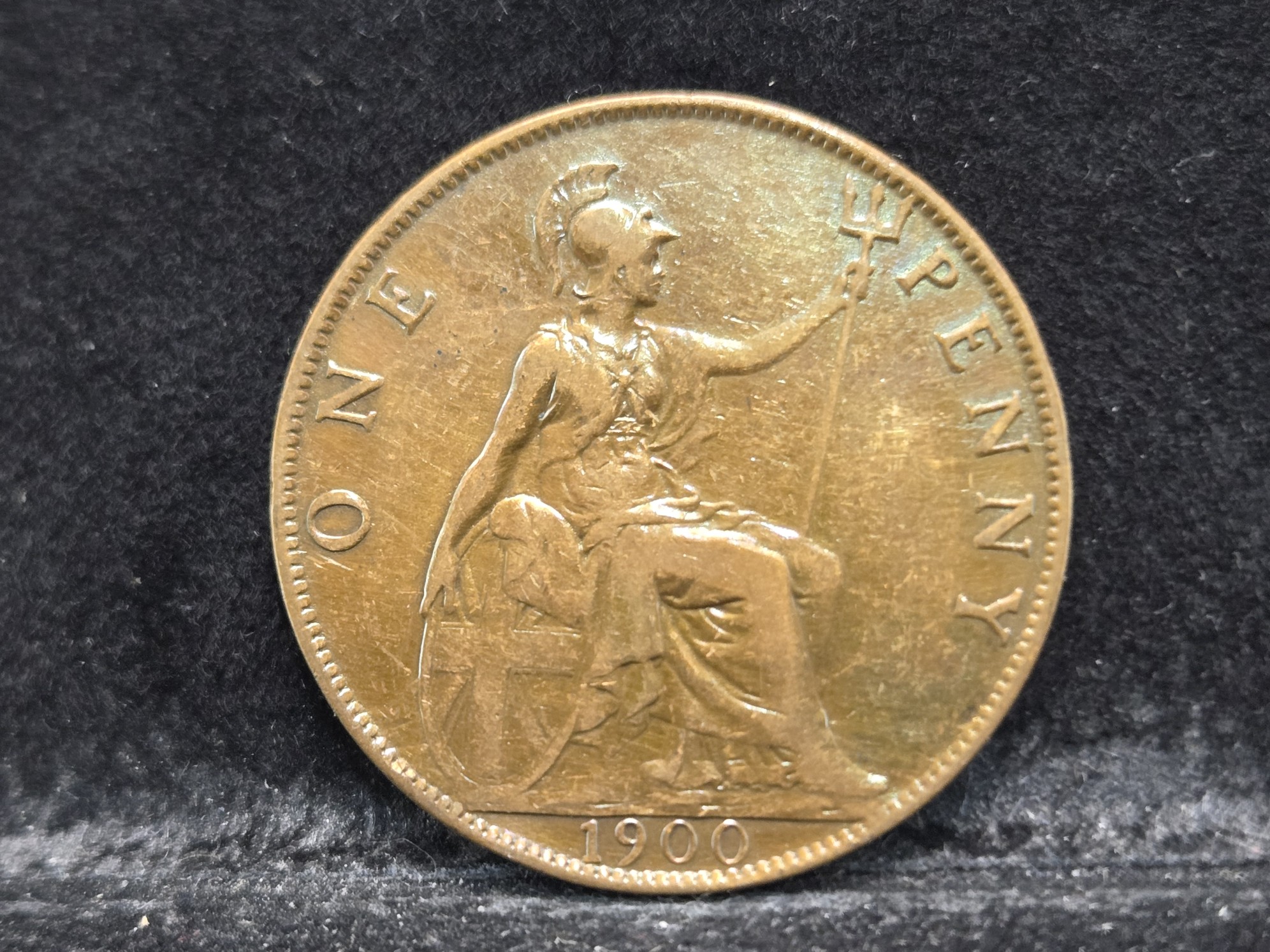 1900, 1907, 1916, & 1929 Great Britain Large Pennies