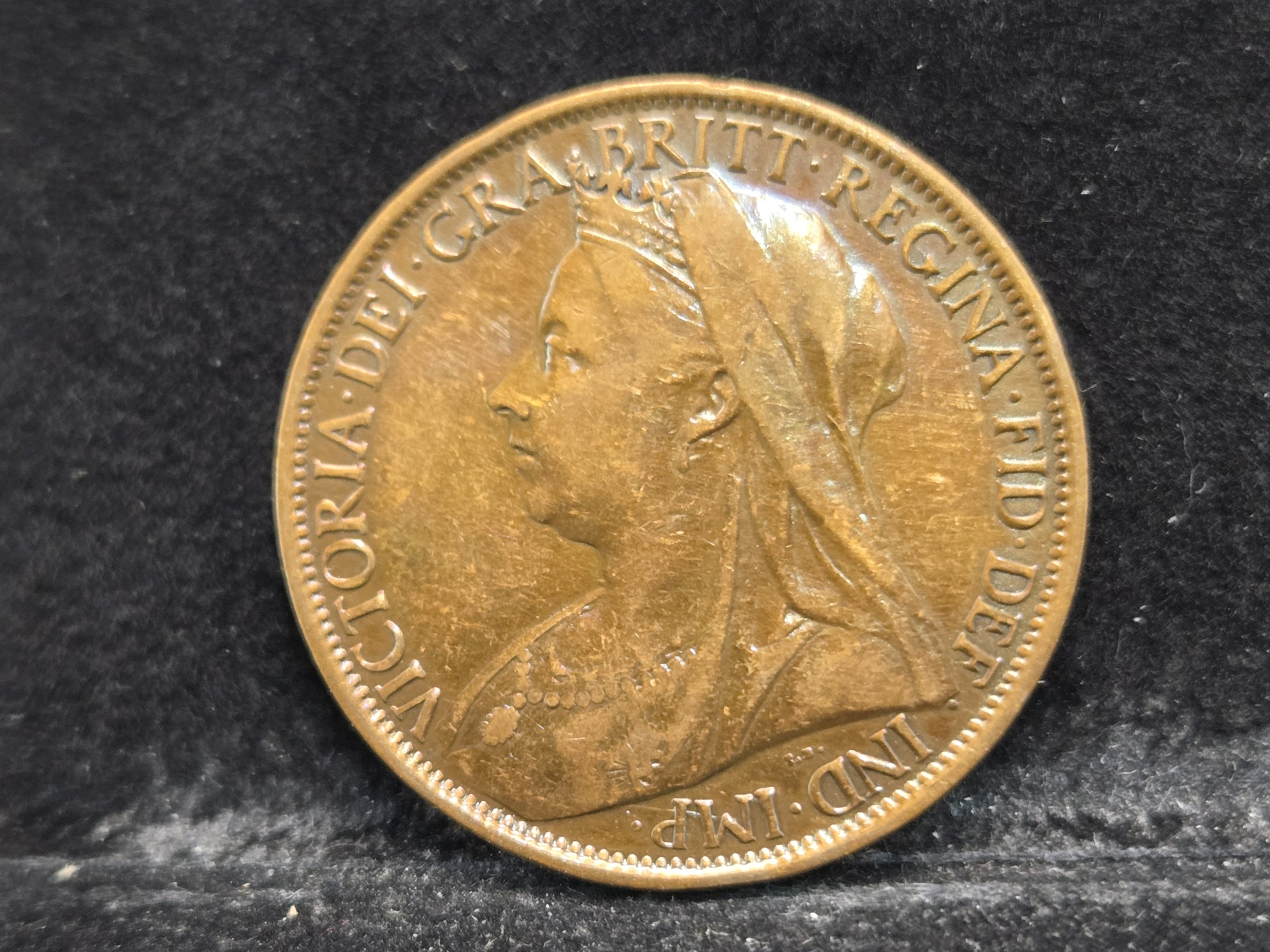 1900, 1907, 1916, & 1929 Great Britain Large Pennies