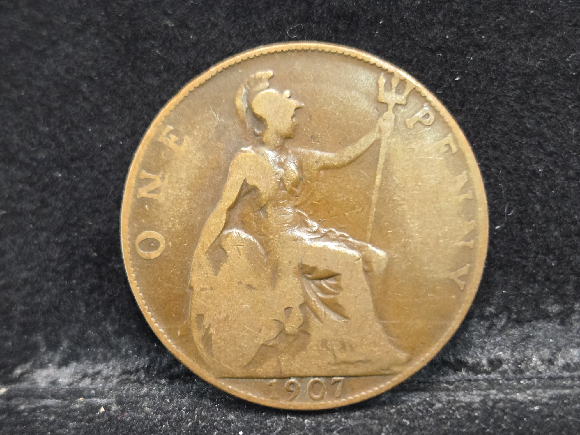 1900, 1907, 1916, & 1929 Great Britain Large Pennies