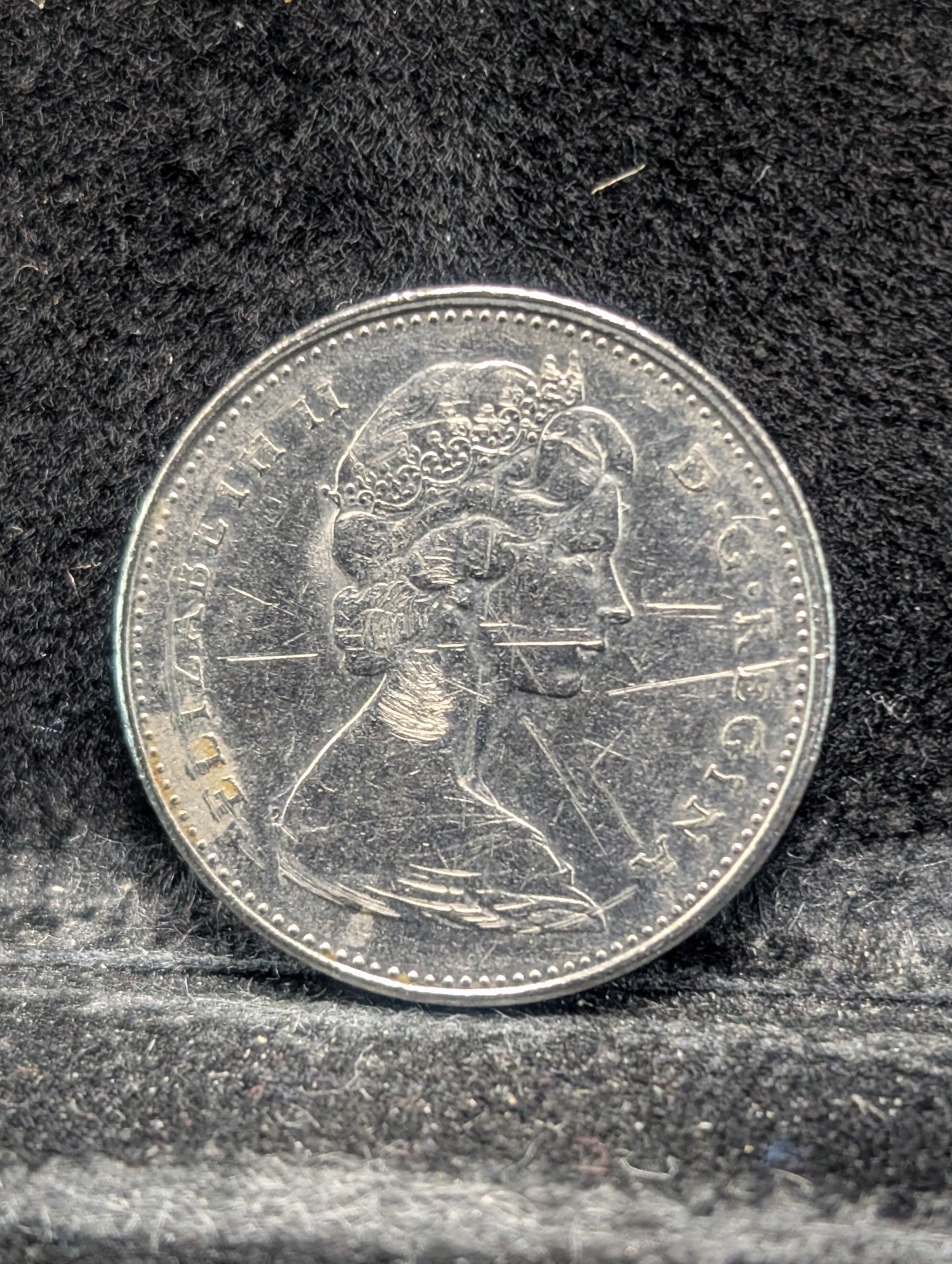 1970, 1972, 1973, 1974, 1977 (High 7) Canada Five Cents