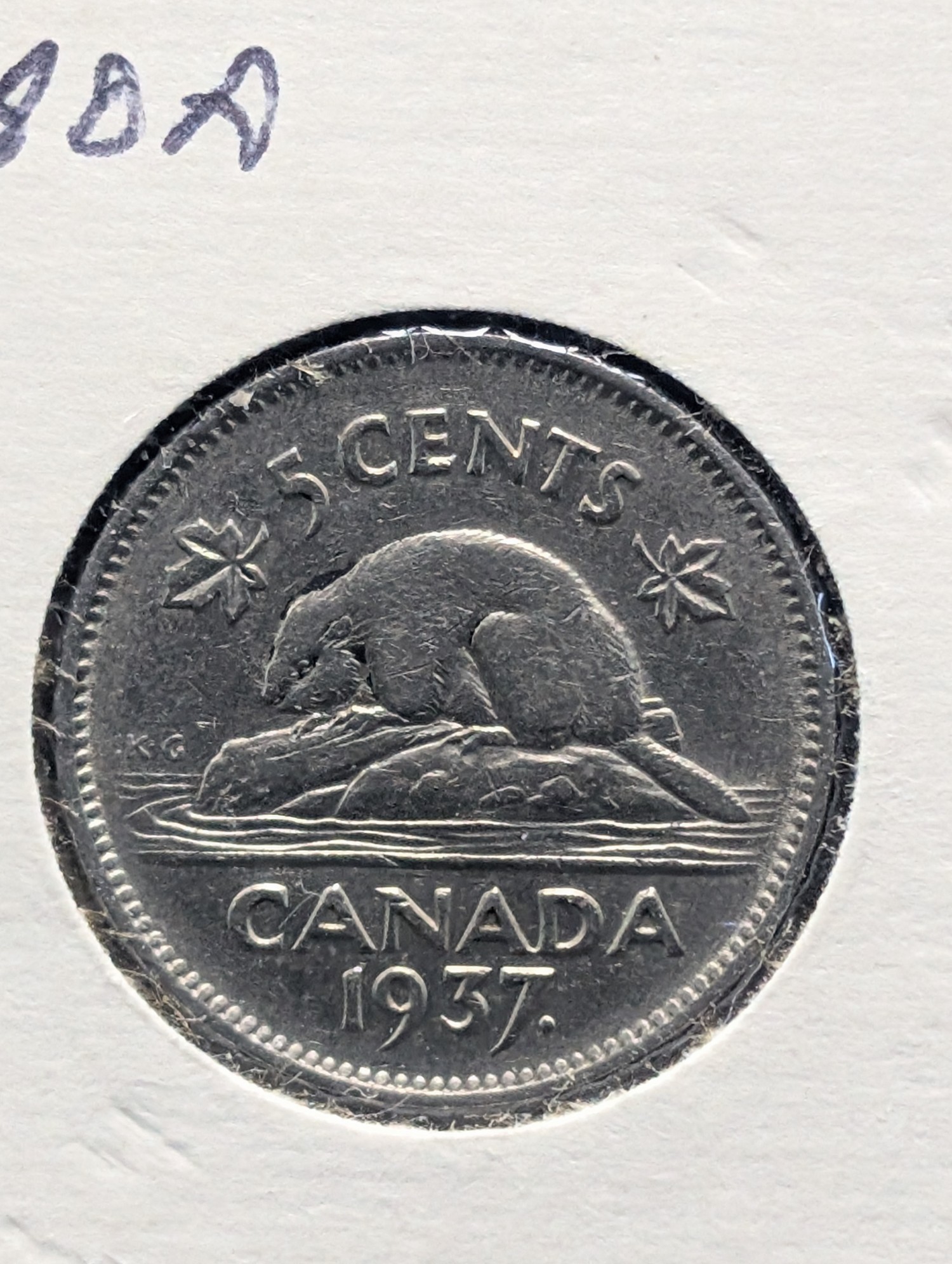 1933 Canada Small Cent & 1937 "Dot" Canada Nickel
