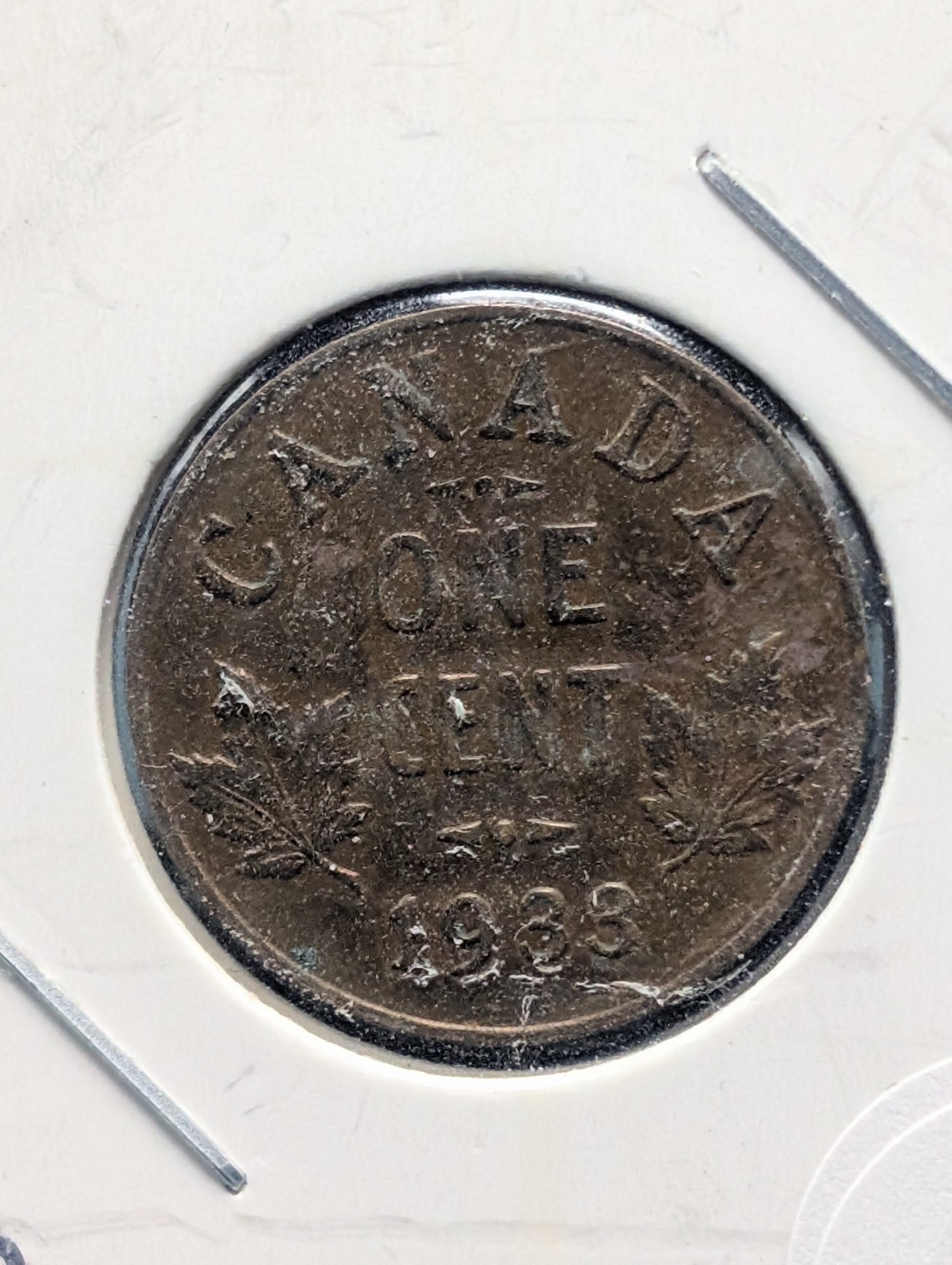 1933 Canada Small Cent & 1937 "Dot" Canada Nickel