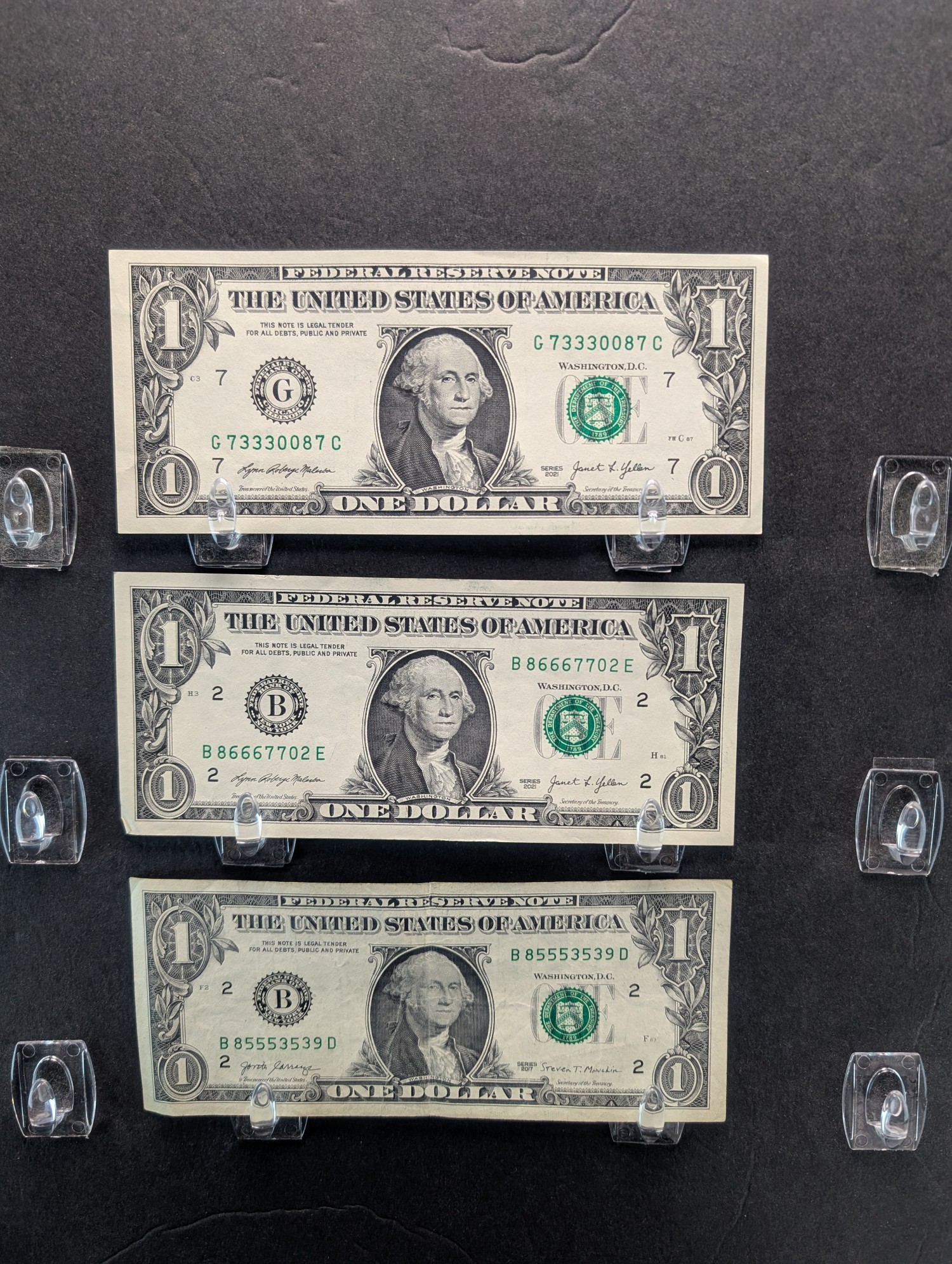 2017 & (2) 2021 Series United States $1 "Full House" Notes