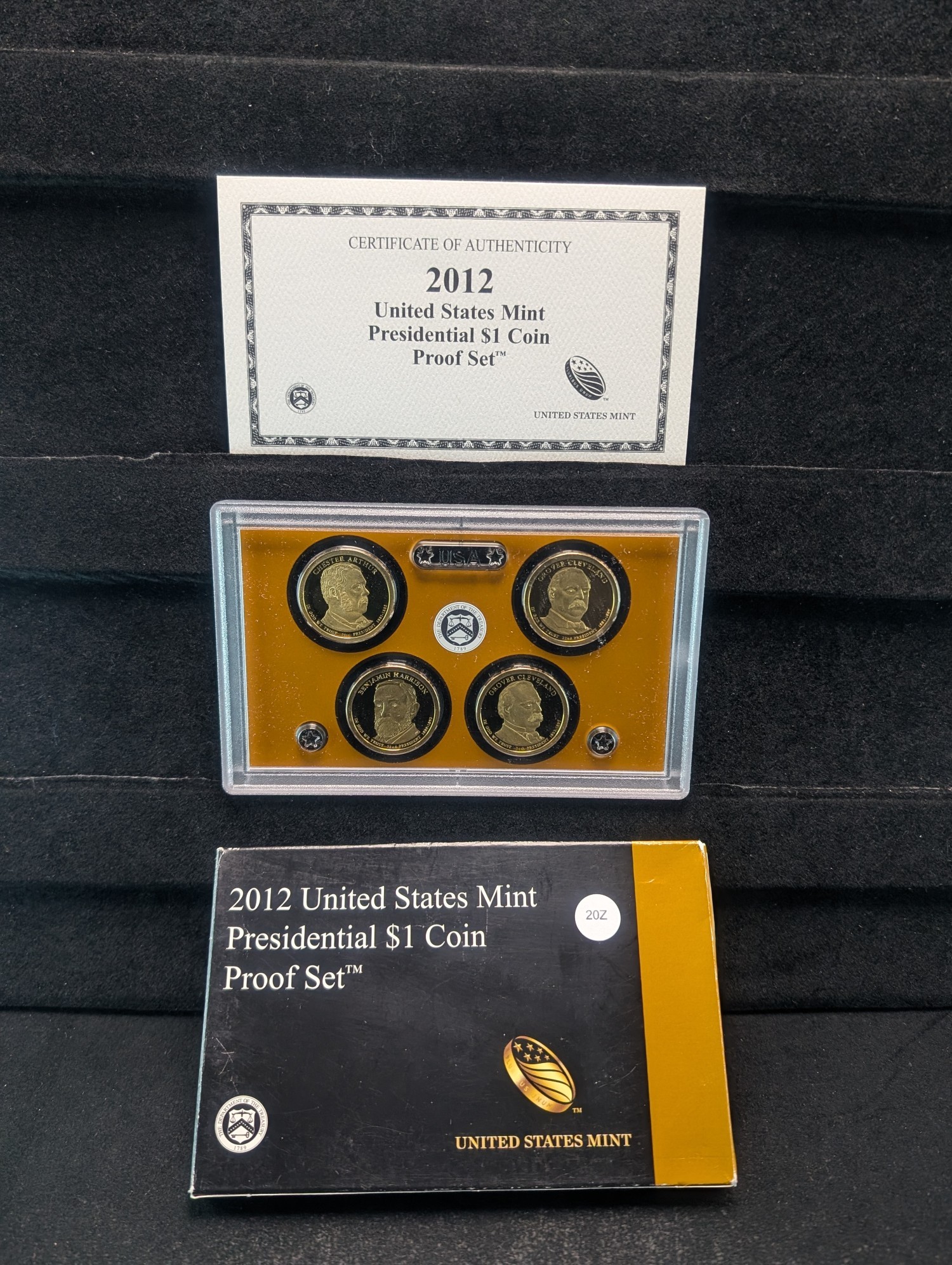 2012-S U.S. Mint Presidential Dollar Proof Set in OGP w/ COA