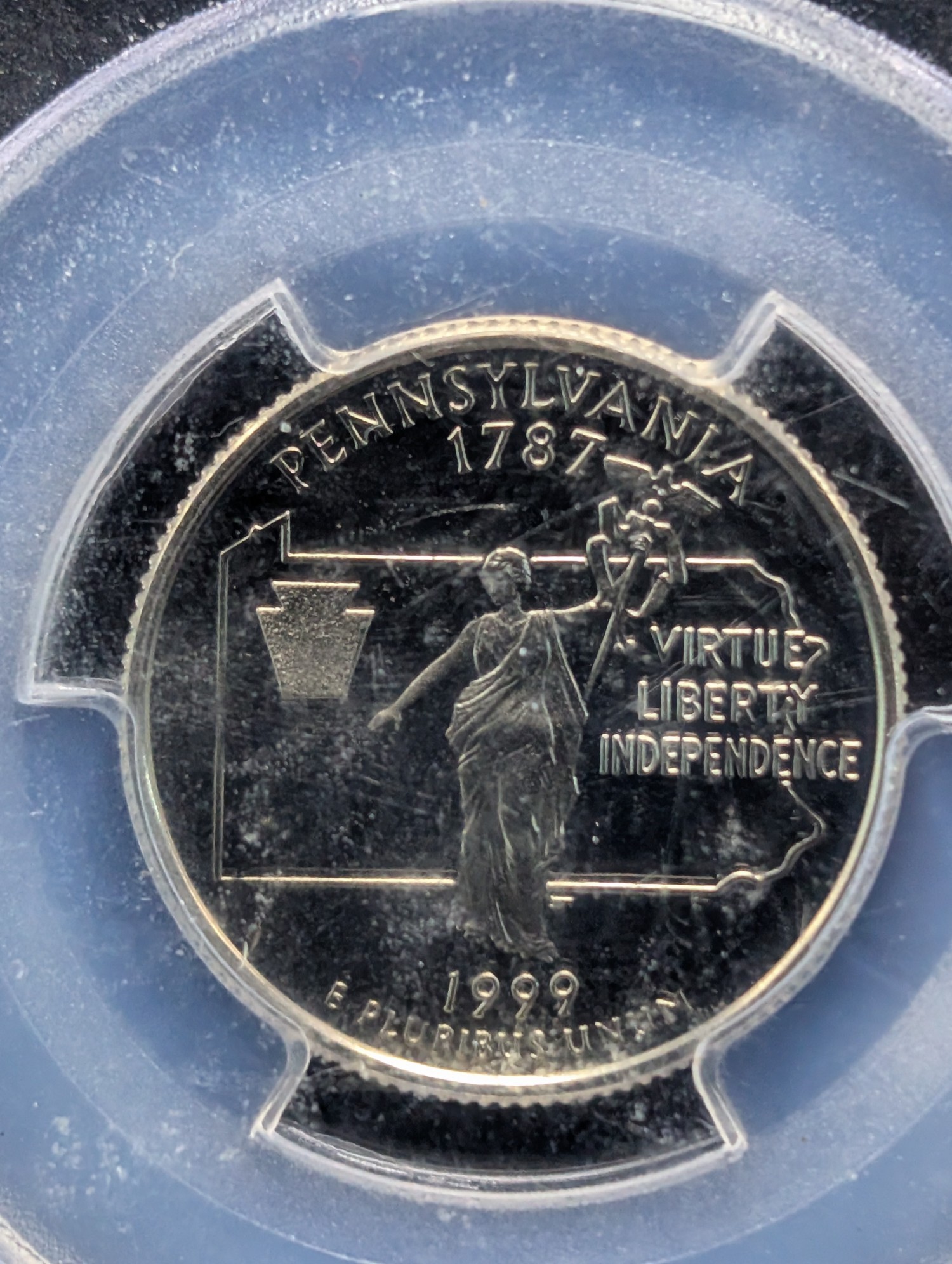 1999-S U.S. Pennsylvania State Washington Quarter PCGS PR69DCAM
