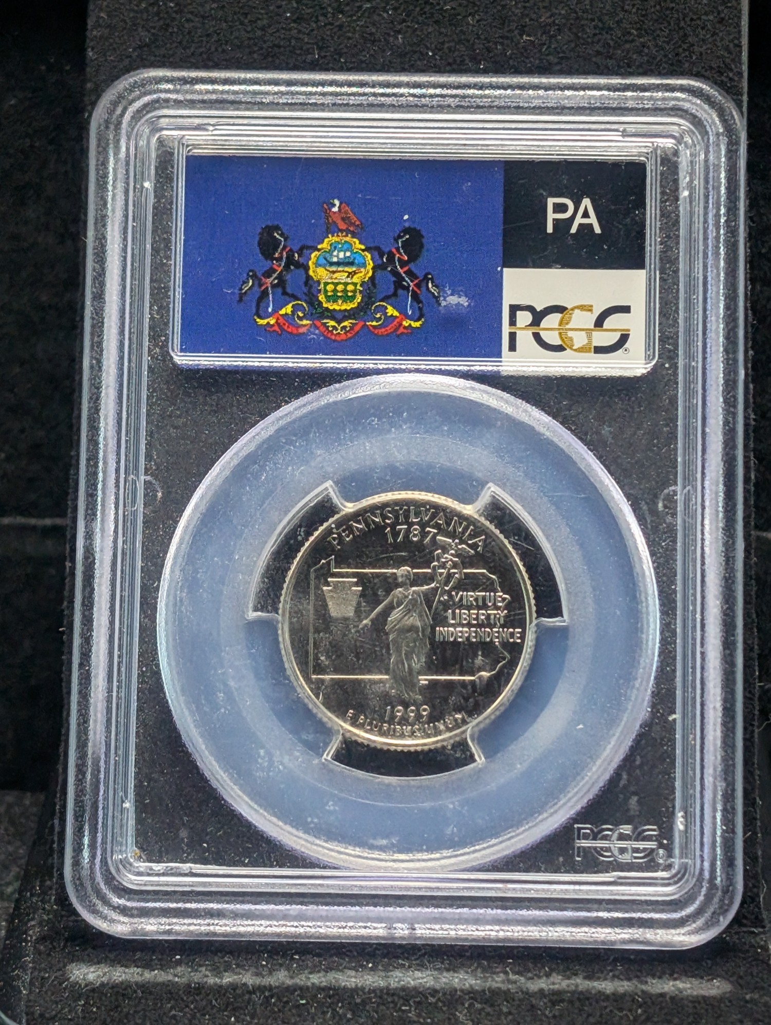1999-S U.S. Pennsylvania State Washington Quarter PCGS PR69DCAM