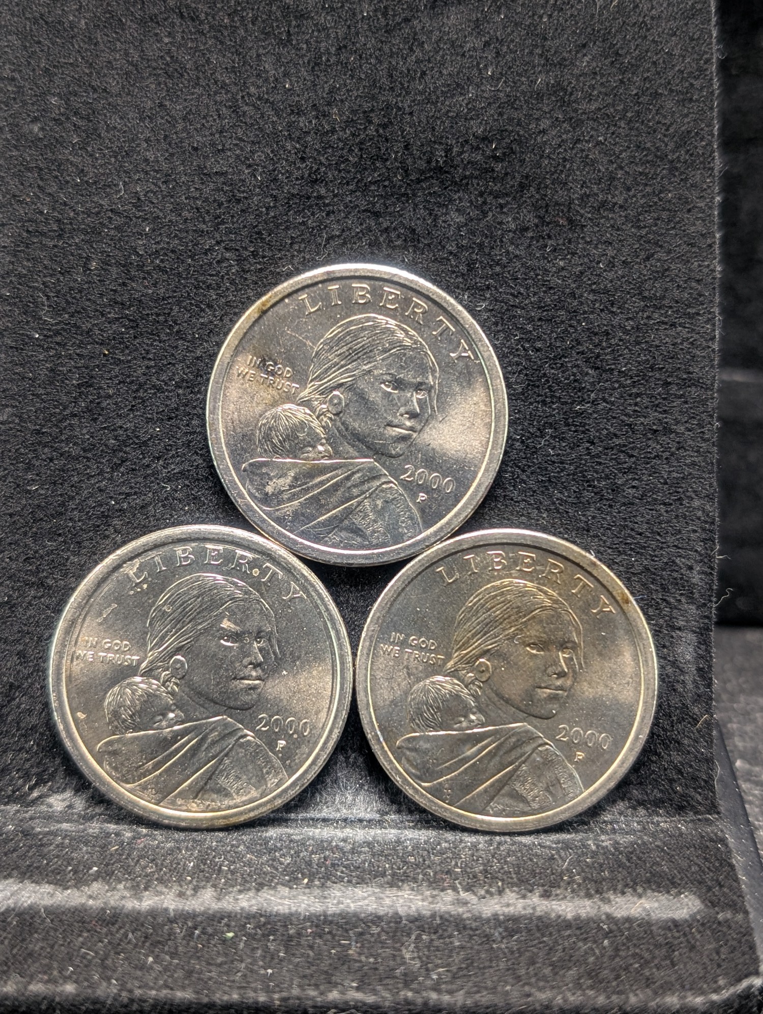 (3) 2000-P Sacagawea Dollars