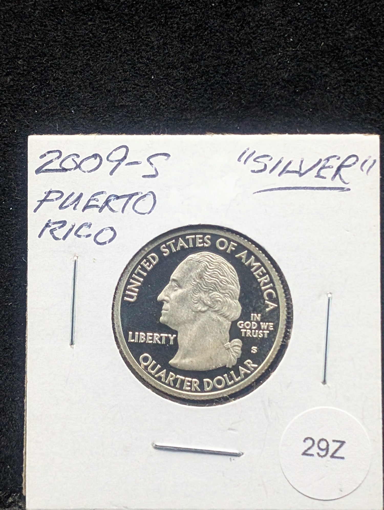 2009-S U.S. Puerto Rico Territorial 90% Silver Proof" Quarter