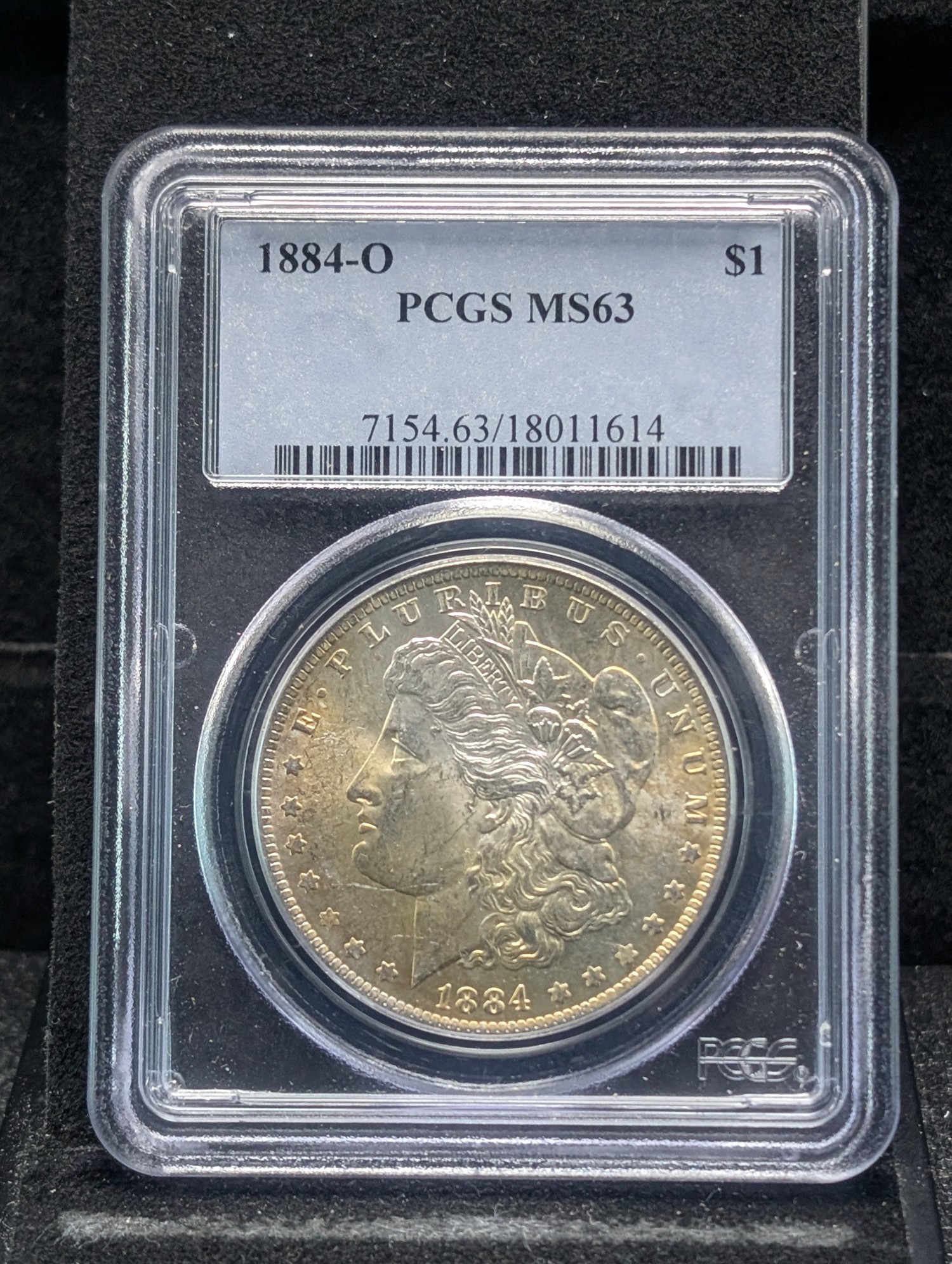 1884-O Morgan 90% Silver Dollar PCGS MS63