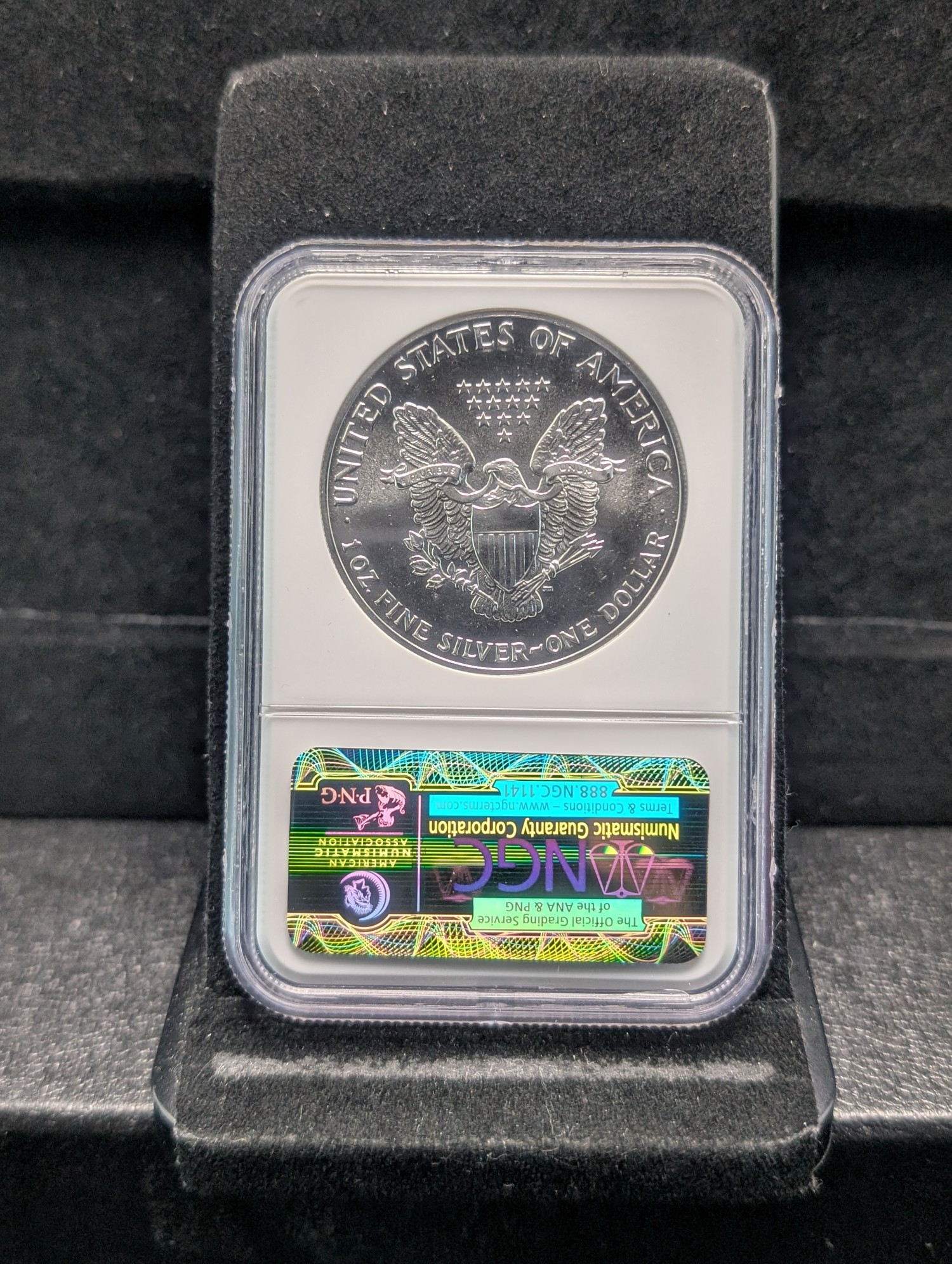 1989 American Silver Eagle 1 Troy Oz. .999 Silver NCG MS 69