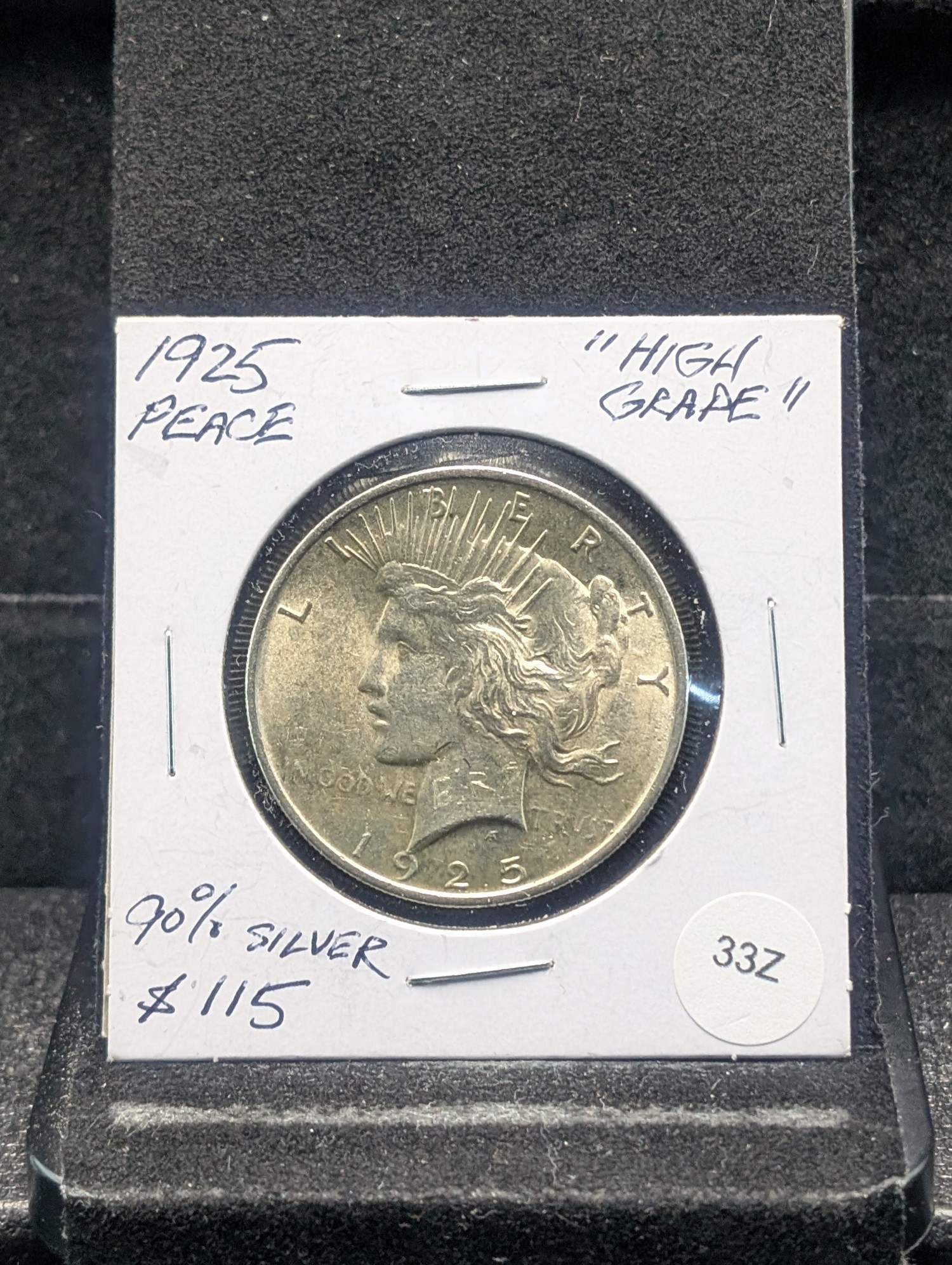 1925 Peace Dollar, 90% Silver - High Grade