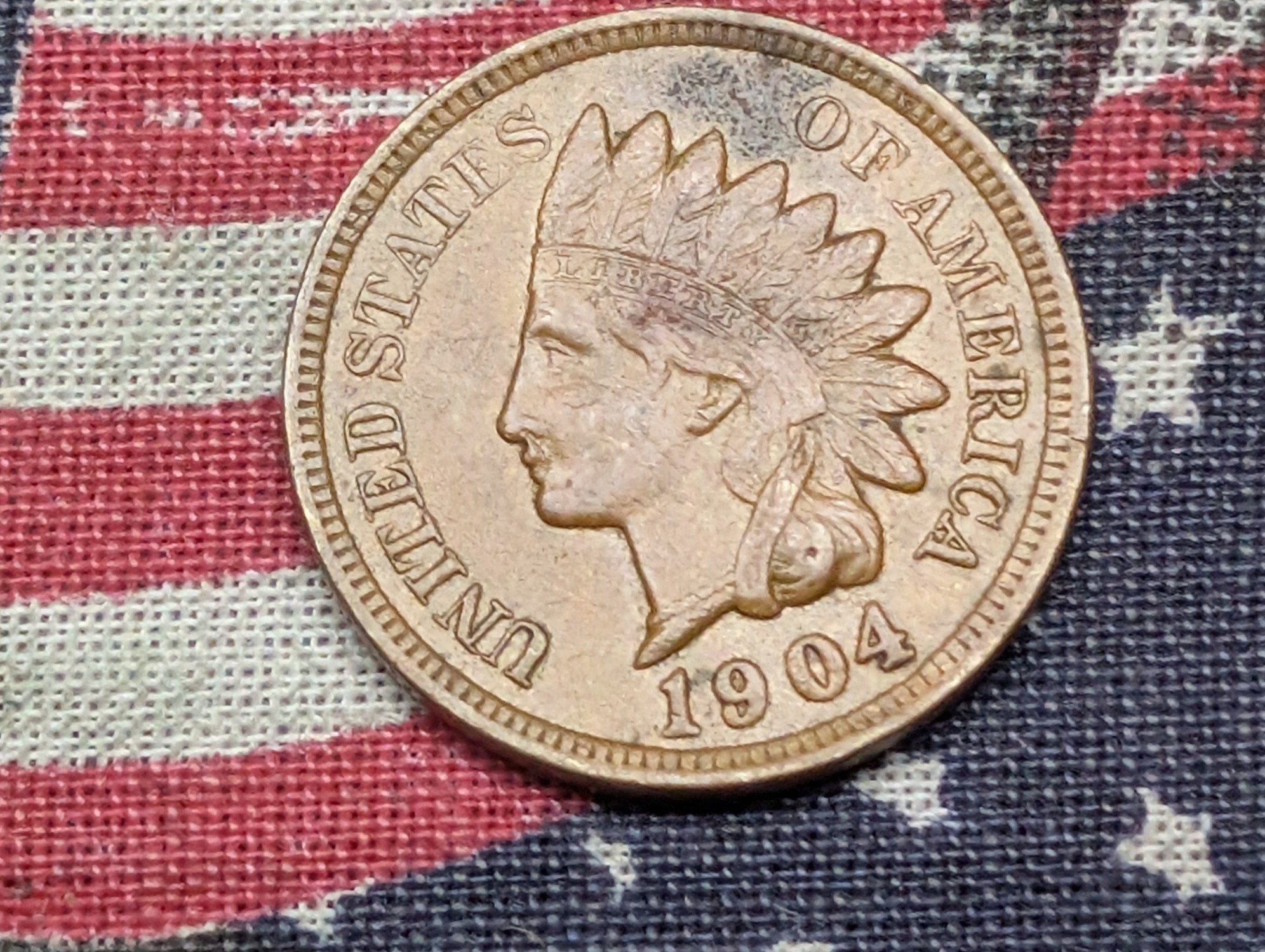 XF/AU - 1904 Indian Head Cent