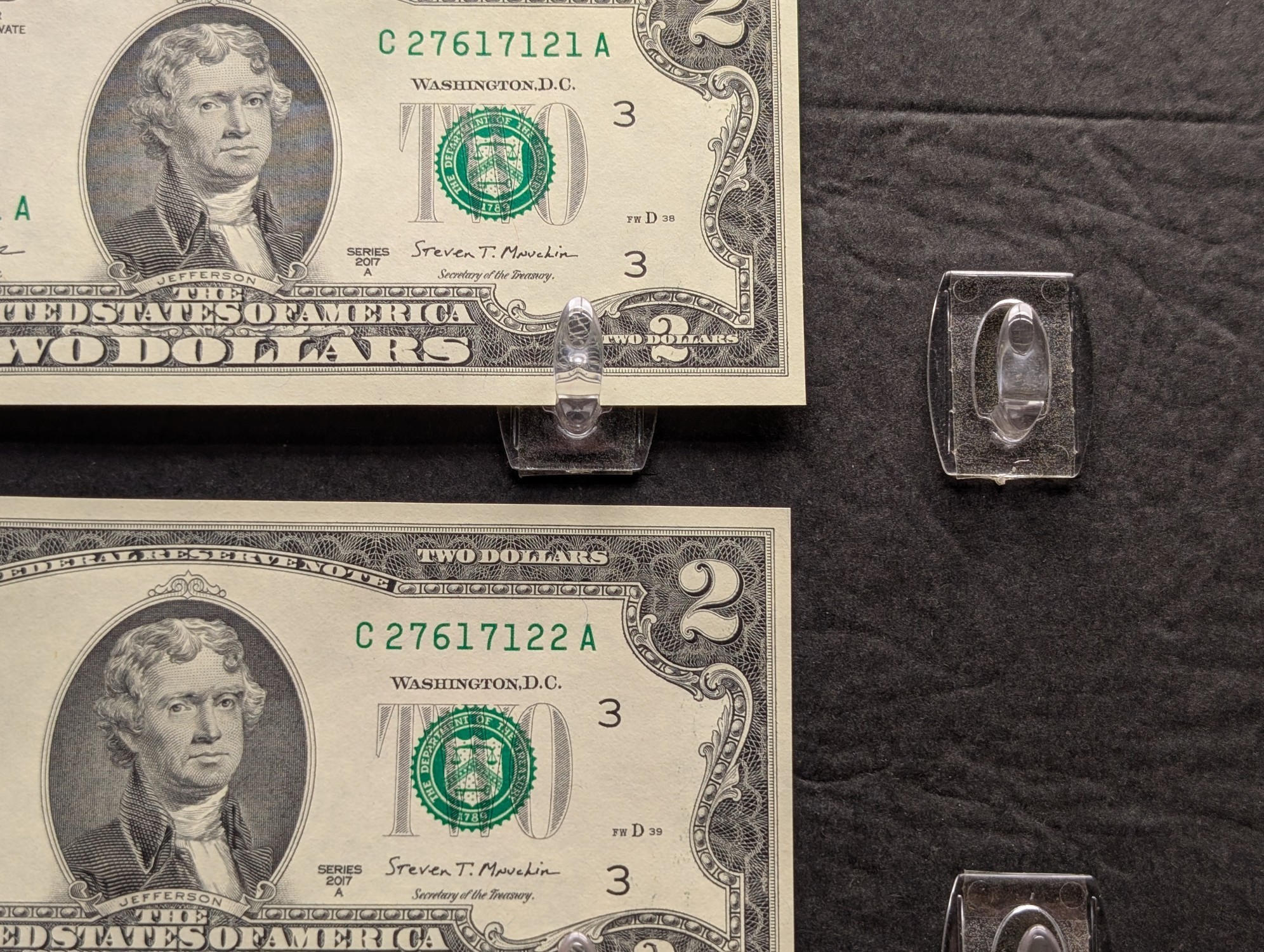 (10) 2017 A Series $2.00 Notes w/ Sequential Serial #'s - UNC