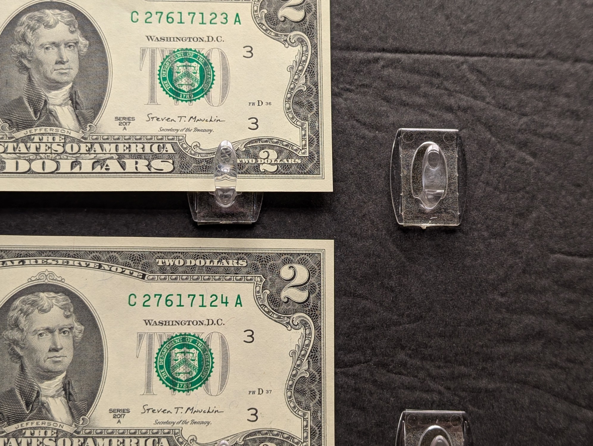 (10) 2017 A Series $2.00 Notes w/ Sequential Serial #'s - UNC