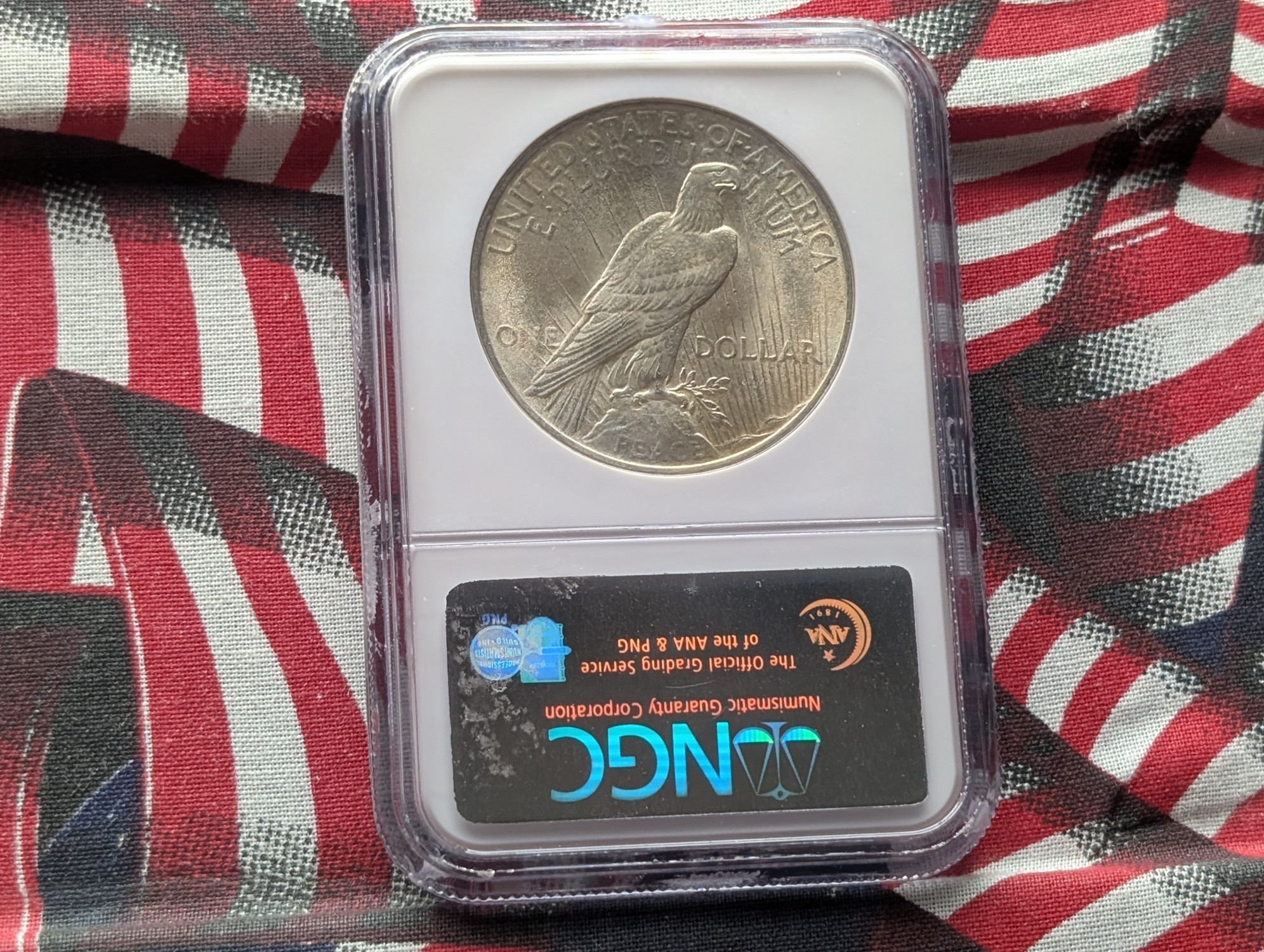 1923 Peace 90% Silver Dollar - NGC MS65