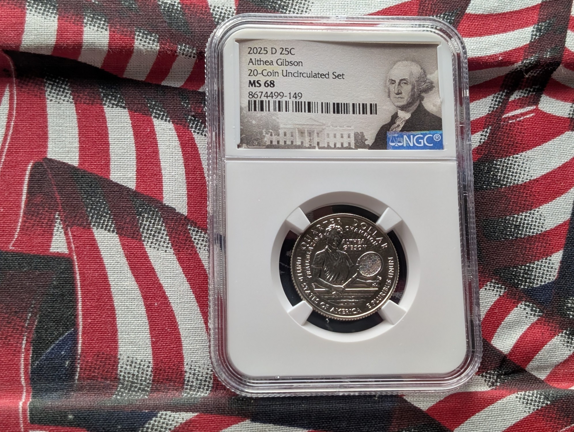 2025-D Althea Gibson Quarter - NGC MS68