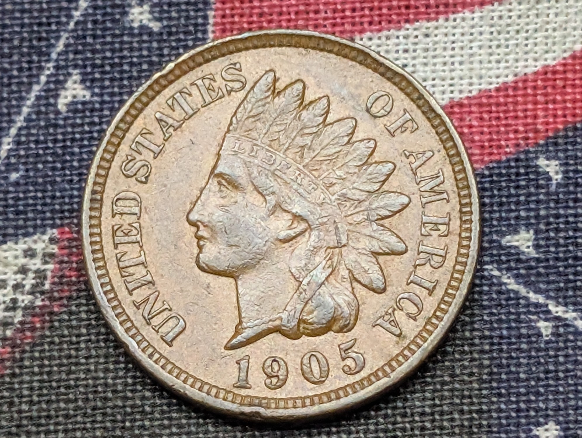 XF/AU - 1905 Indian Head Cent
