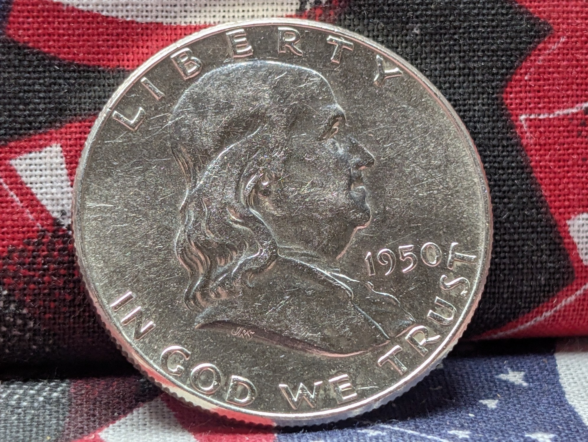 1950 Franklin 90% Silver Half Dollar