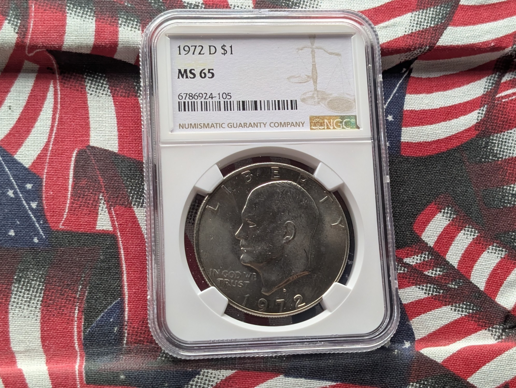 1972-D Eisenhower Dollar - NGC MS65