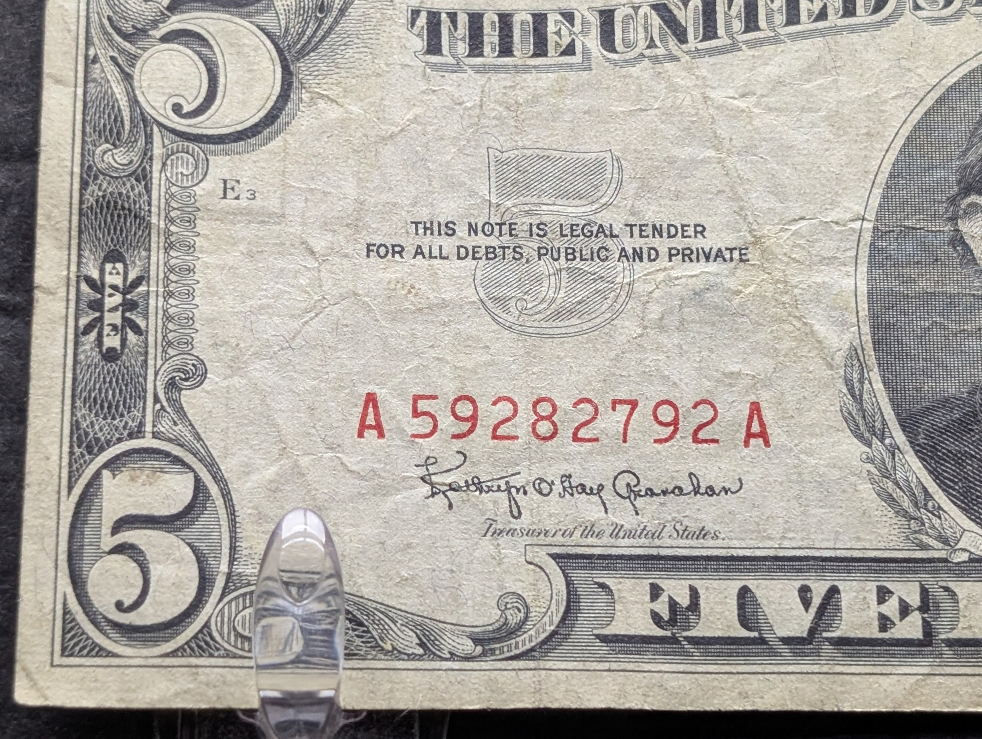 1963 Series $5 U.S. Note