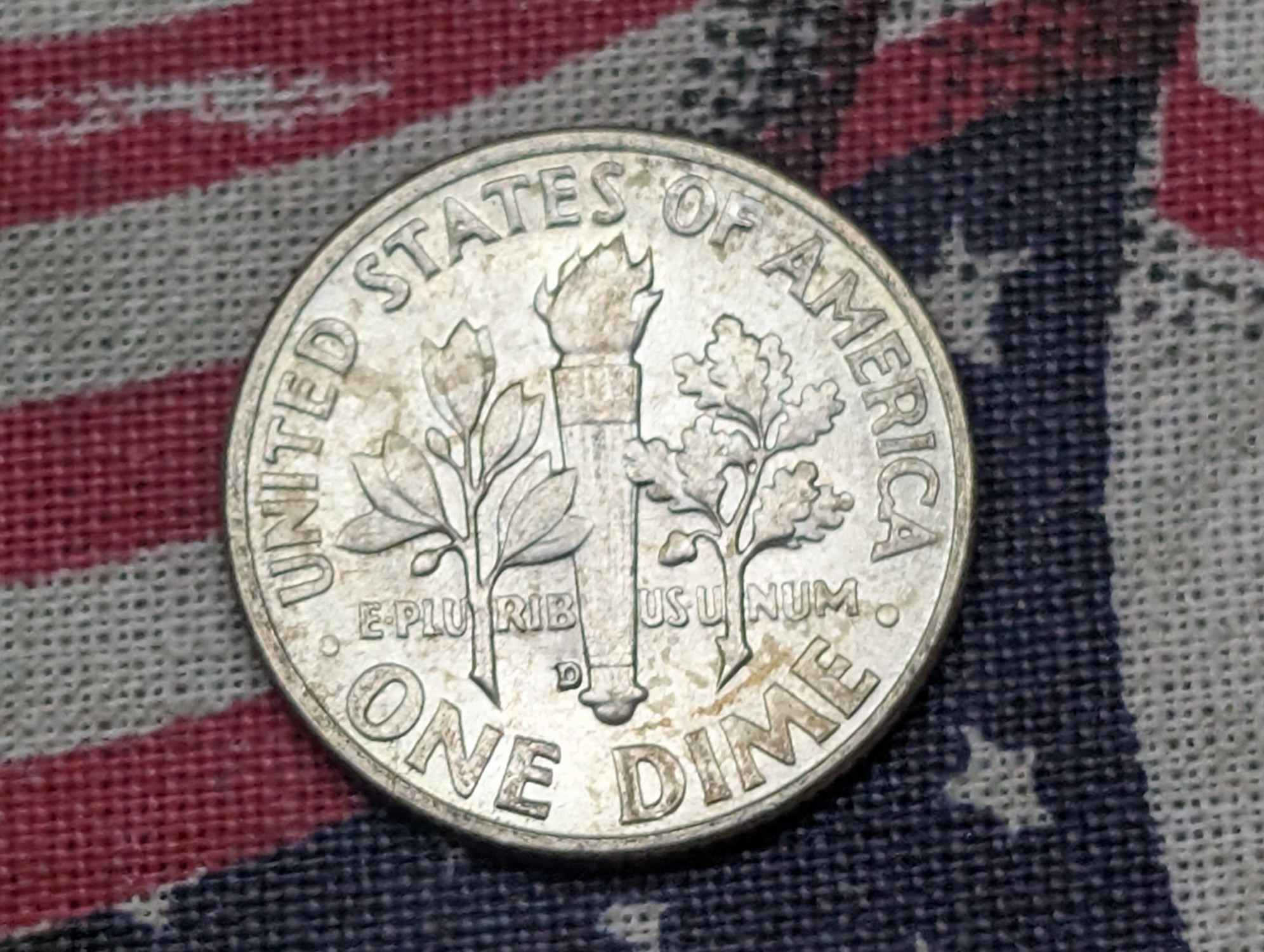 1958-D Roosevelt 90% Silver Dime - MS