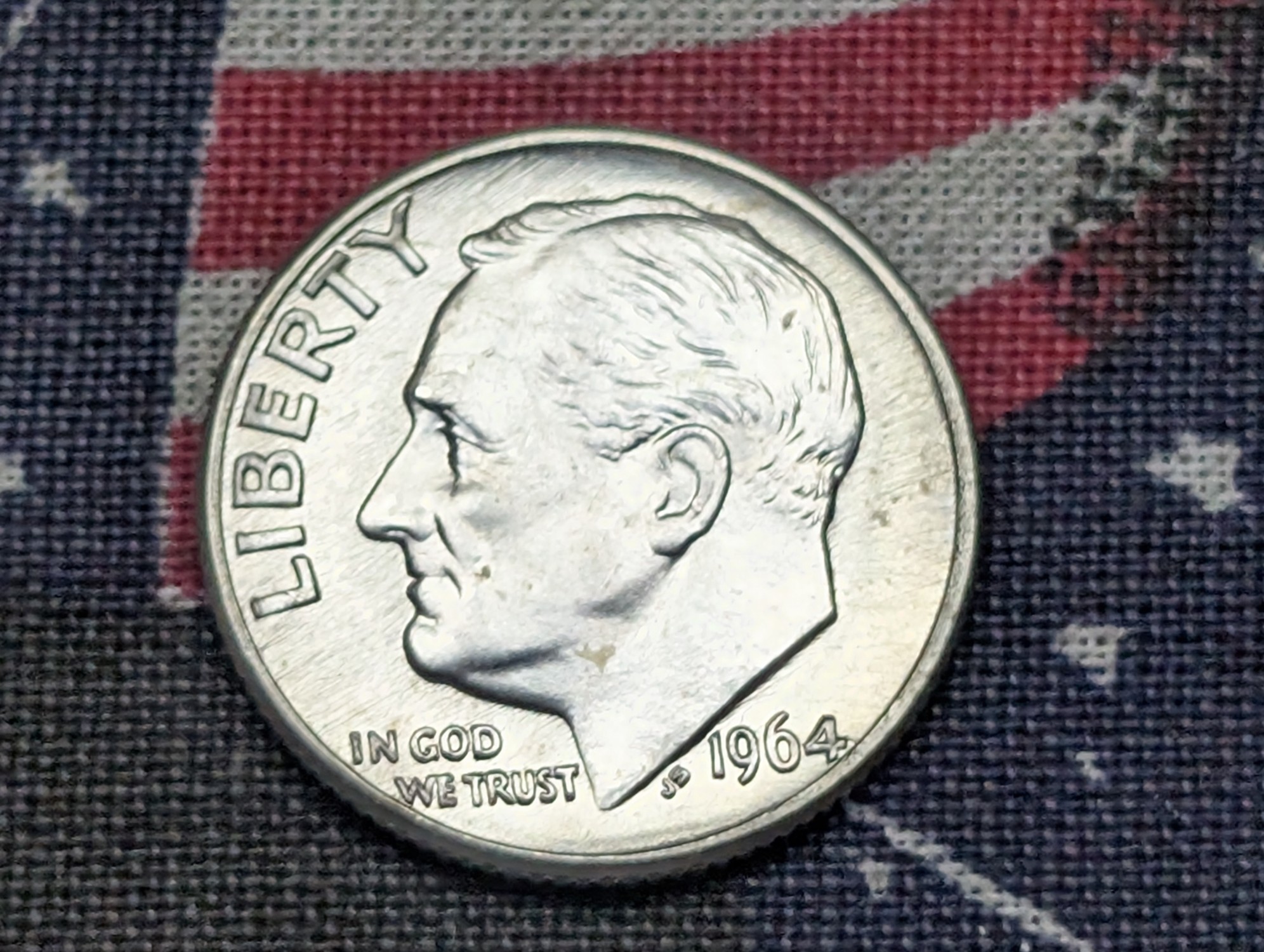1964-D Roosevelt 90% Silver Dime - MS
