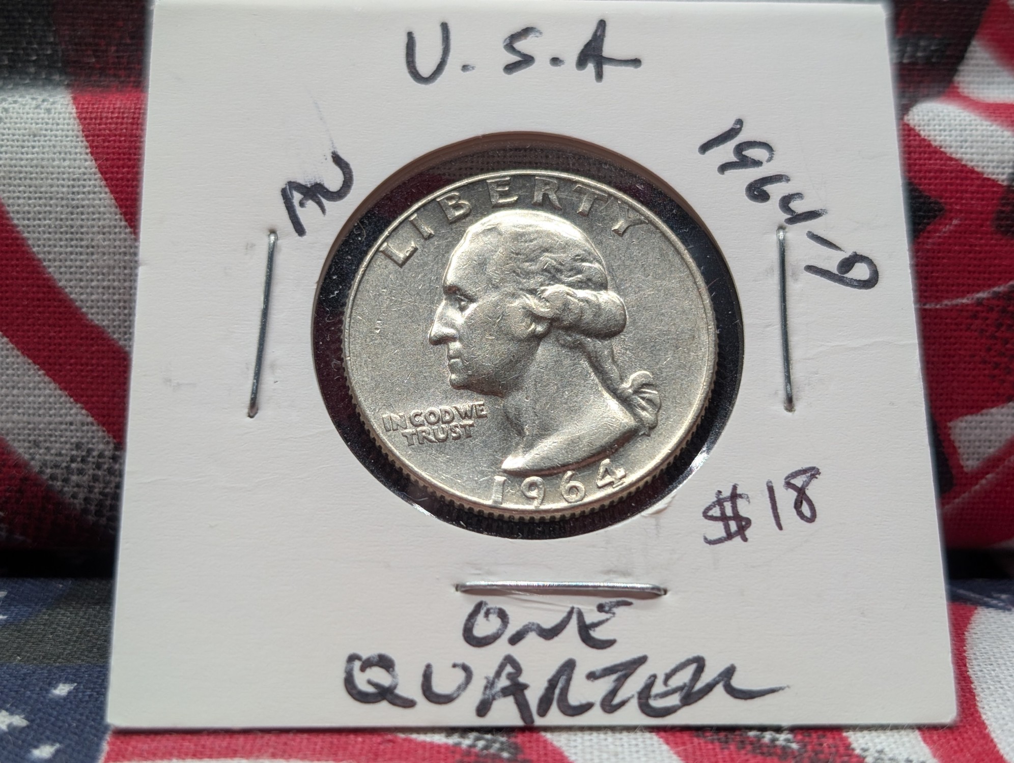 1964-D Washington 90% Silver Quarter