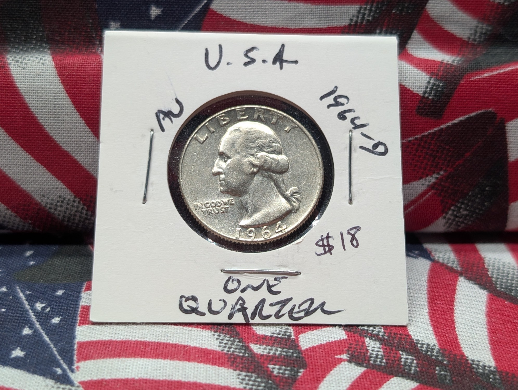 1964-D Washington 90% Silver Quarter