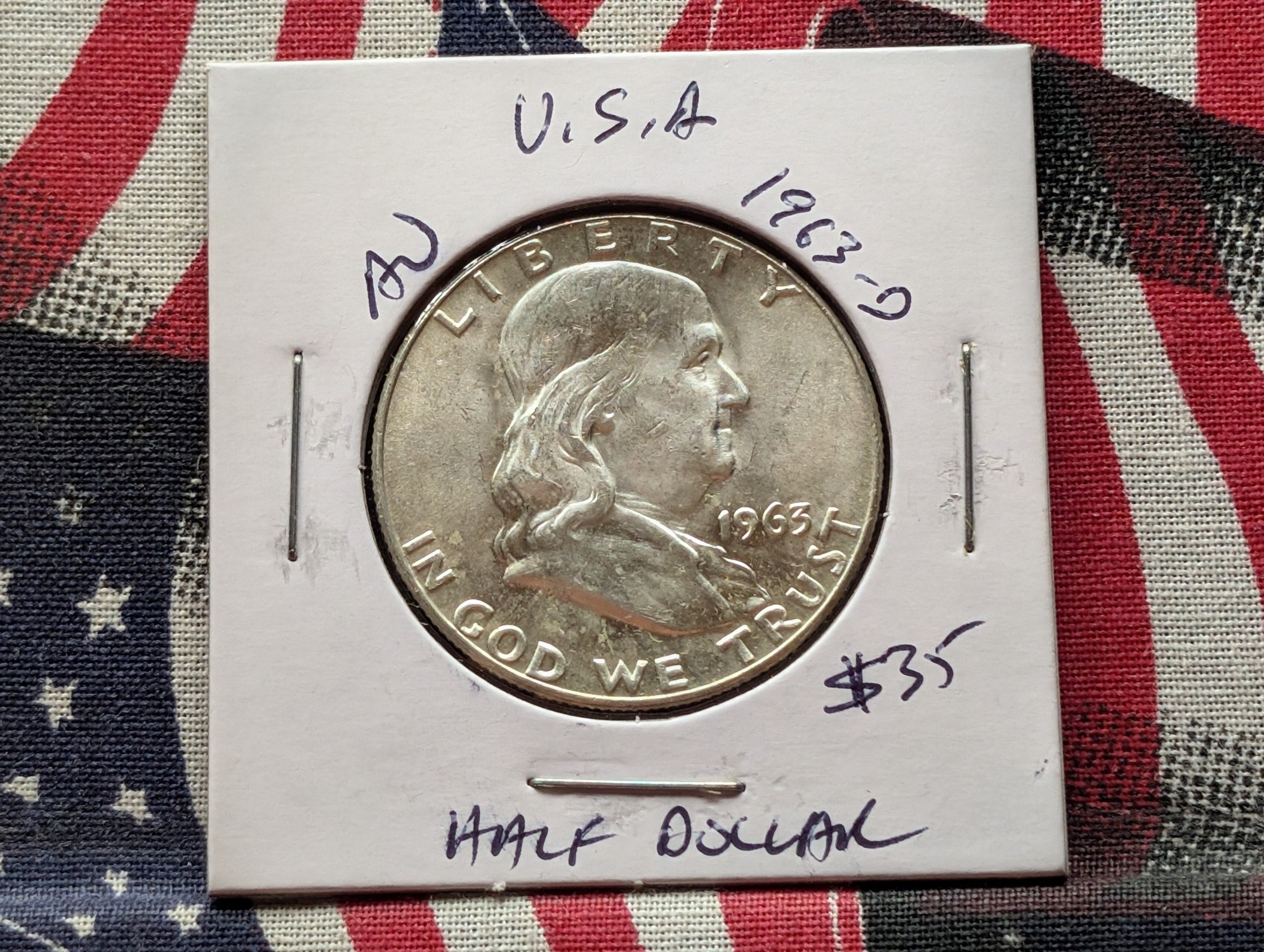 1963-D Franklin 90% Silver Half Dollar