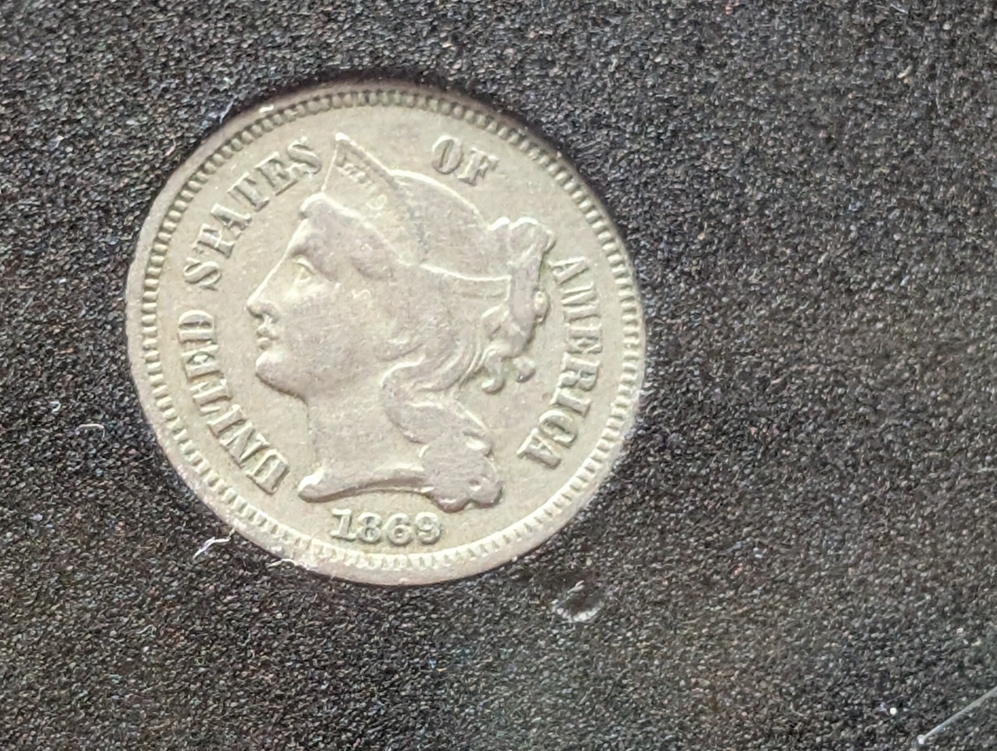 1869 Three Cent Nickel