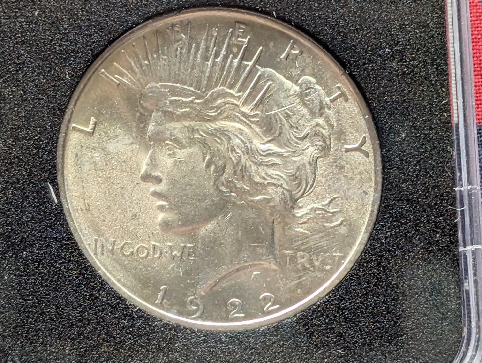 1922 Peace 90% Silver Dollar - MS