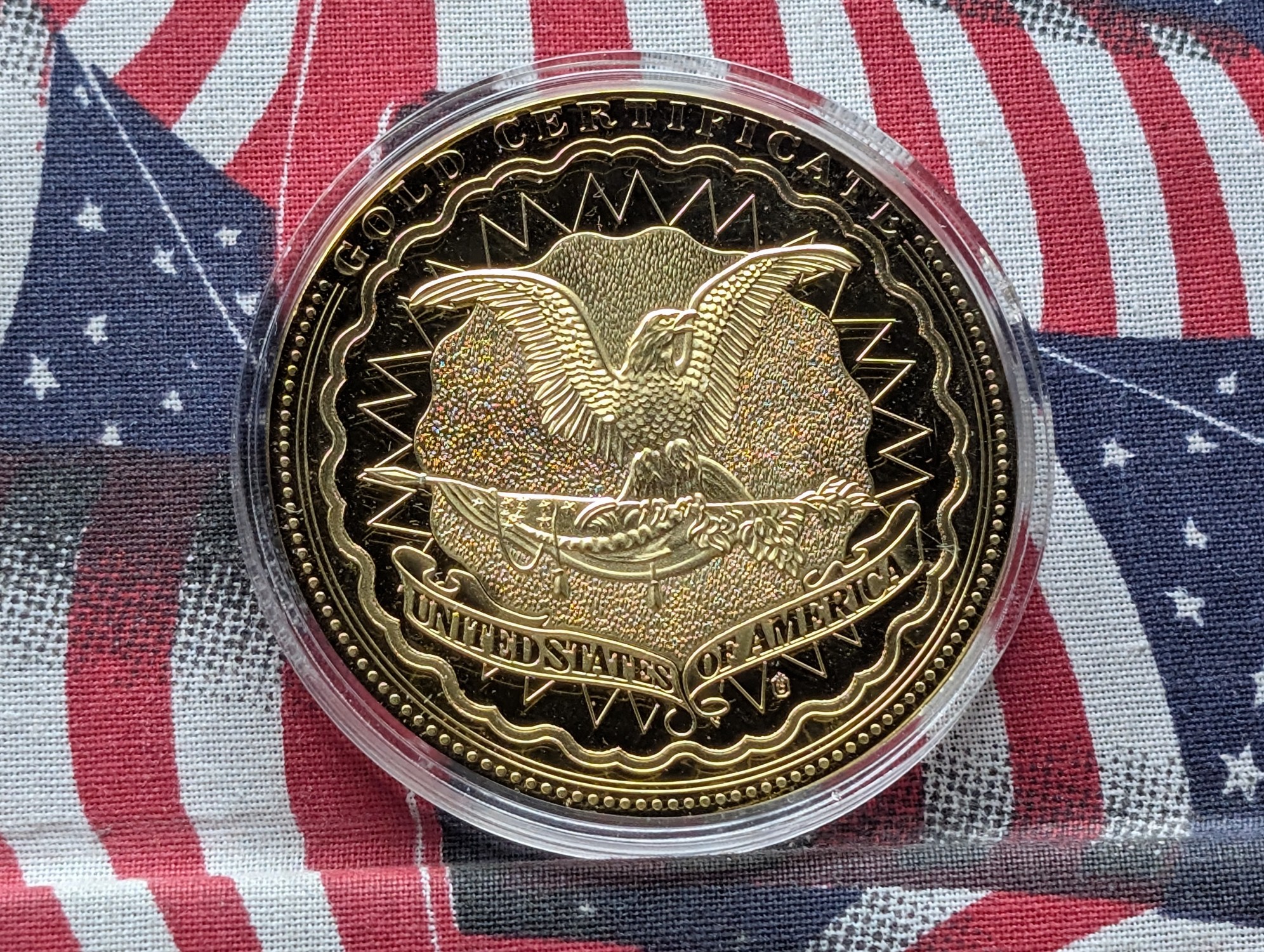 2009 American Mint Comm. $500 Banknote Lincoln PROOF Coin, 24Kt. Gold Layered